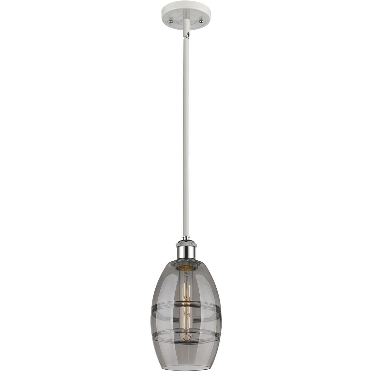Innovations Lighting  516-1S-WPC-G557-6SM Ballston Vaz Mini Pendant White Polished Chrome