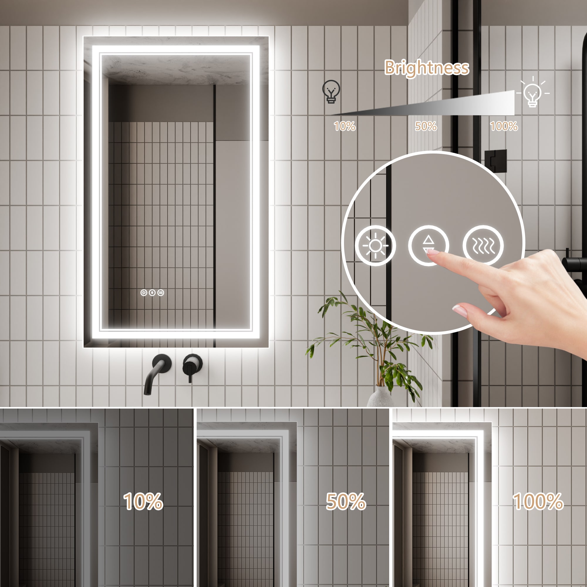 Forclover JTFHS-2440 Framed-Bath-Mirrors - View #4