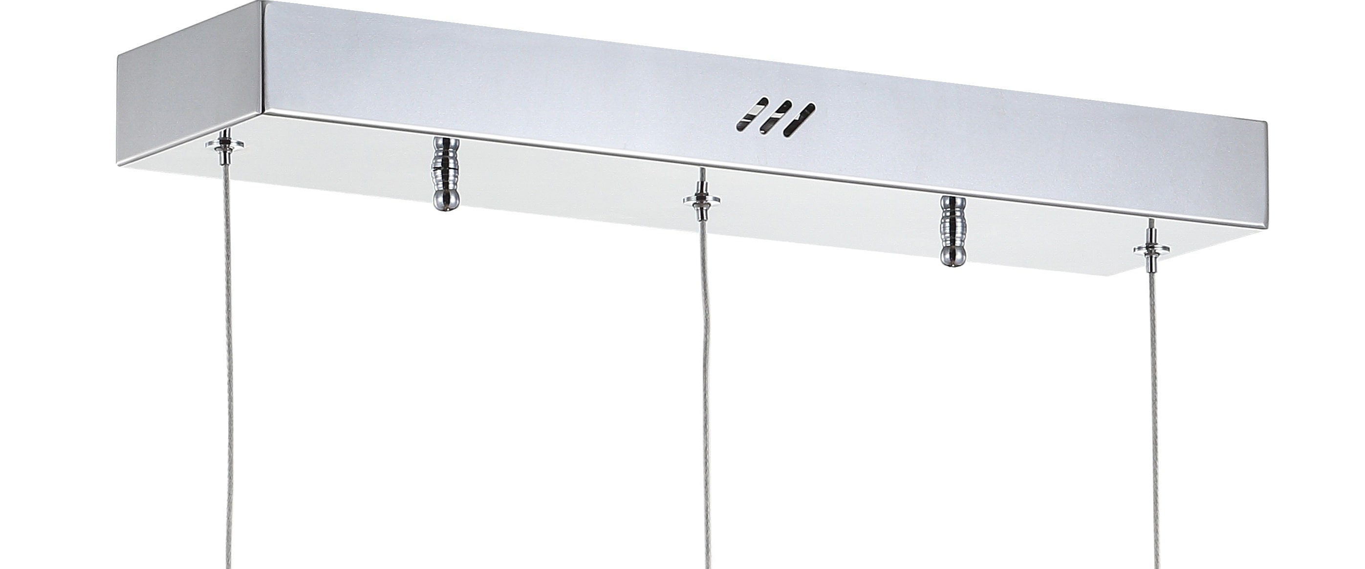 Alain 19.5" Chrome Glass LED Pendant Light
