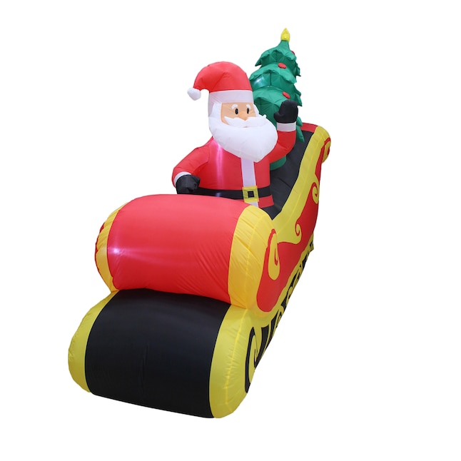 A Holiday Company 5-ft Lighted Santa Christmas Inflatable in the ...
