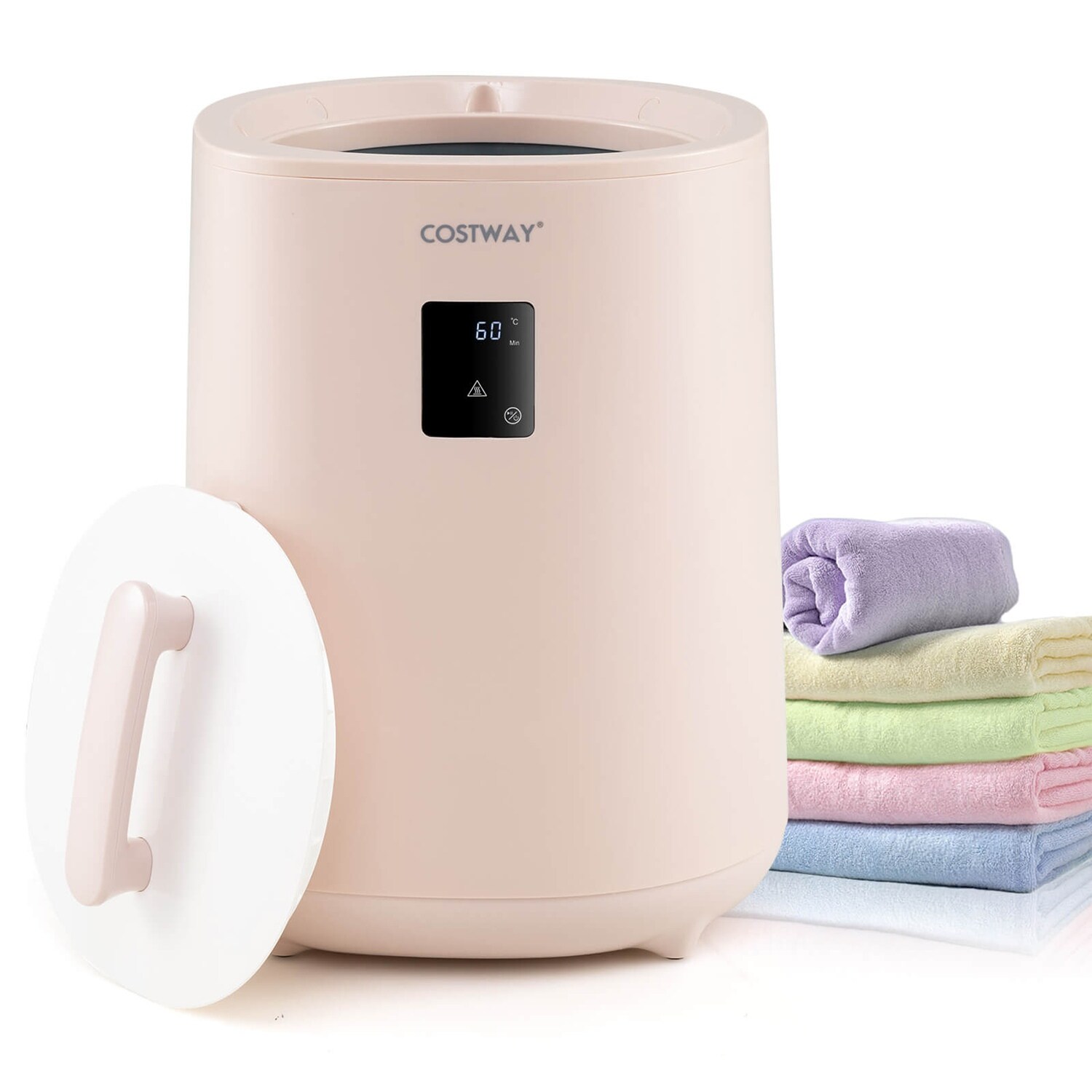 Costway  18 L Towel Warmer for Bathroom Luxury Towel Heater with LED Display and Auto Shut off Pihnk