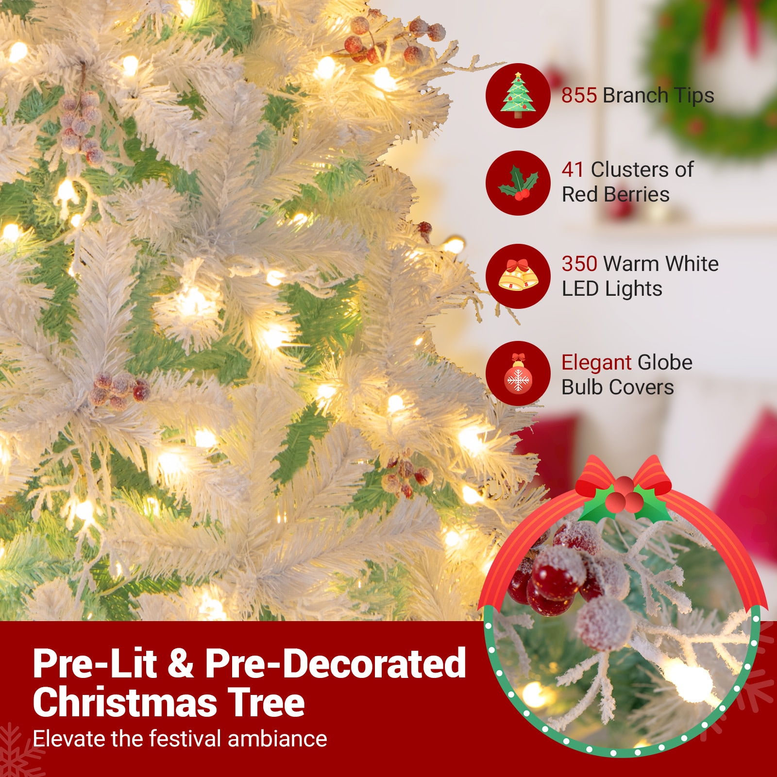 Forclover HYFL-US81M Artificial-Christmas-Trees - View #6