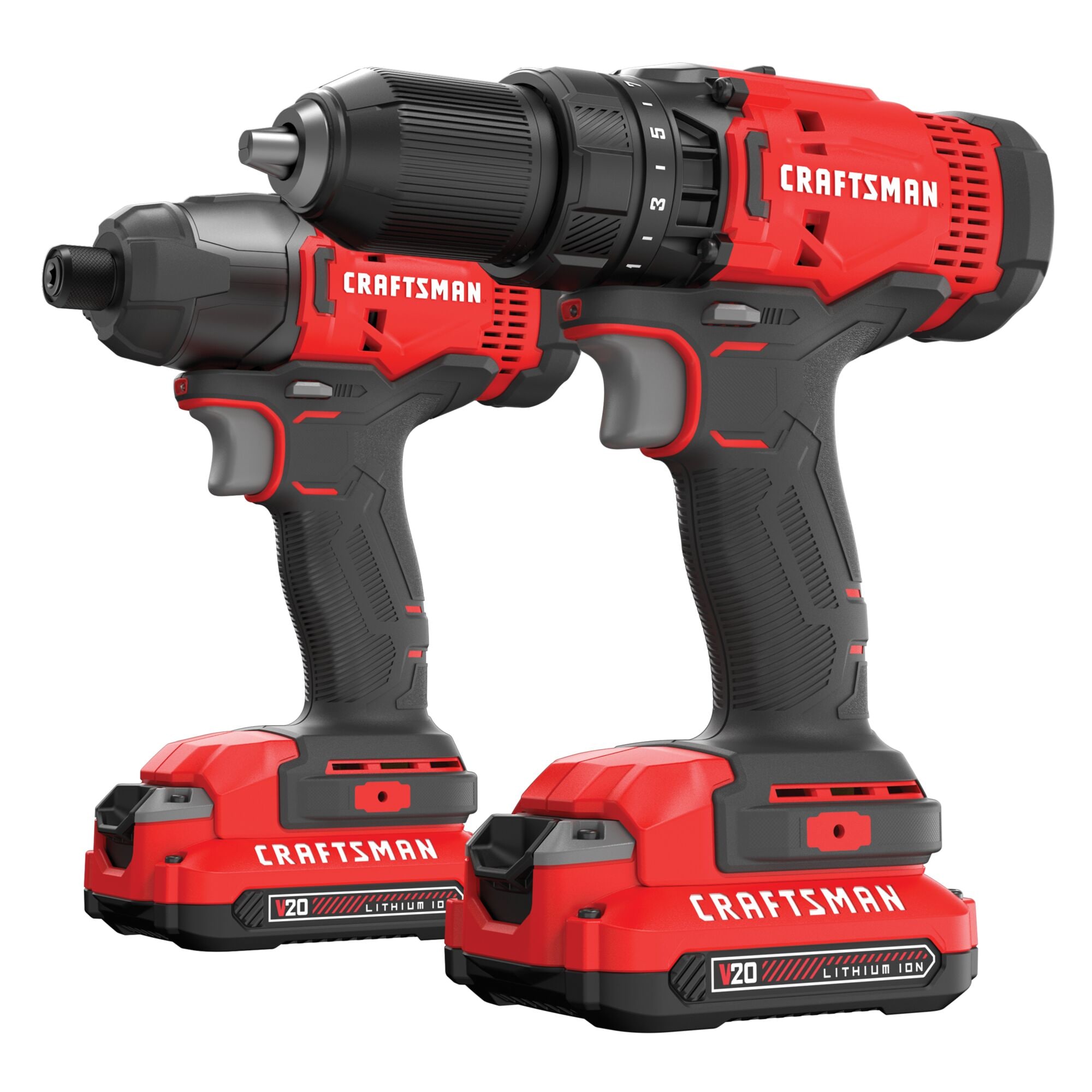 CRAFTSMAN CMCK200C2 V20 20-volt Max 2-Tool Power Tool Combo Kit with Soft Case (2-Batteries and Charger Included)