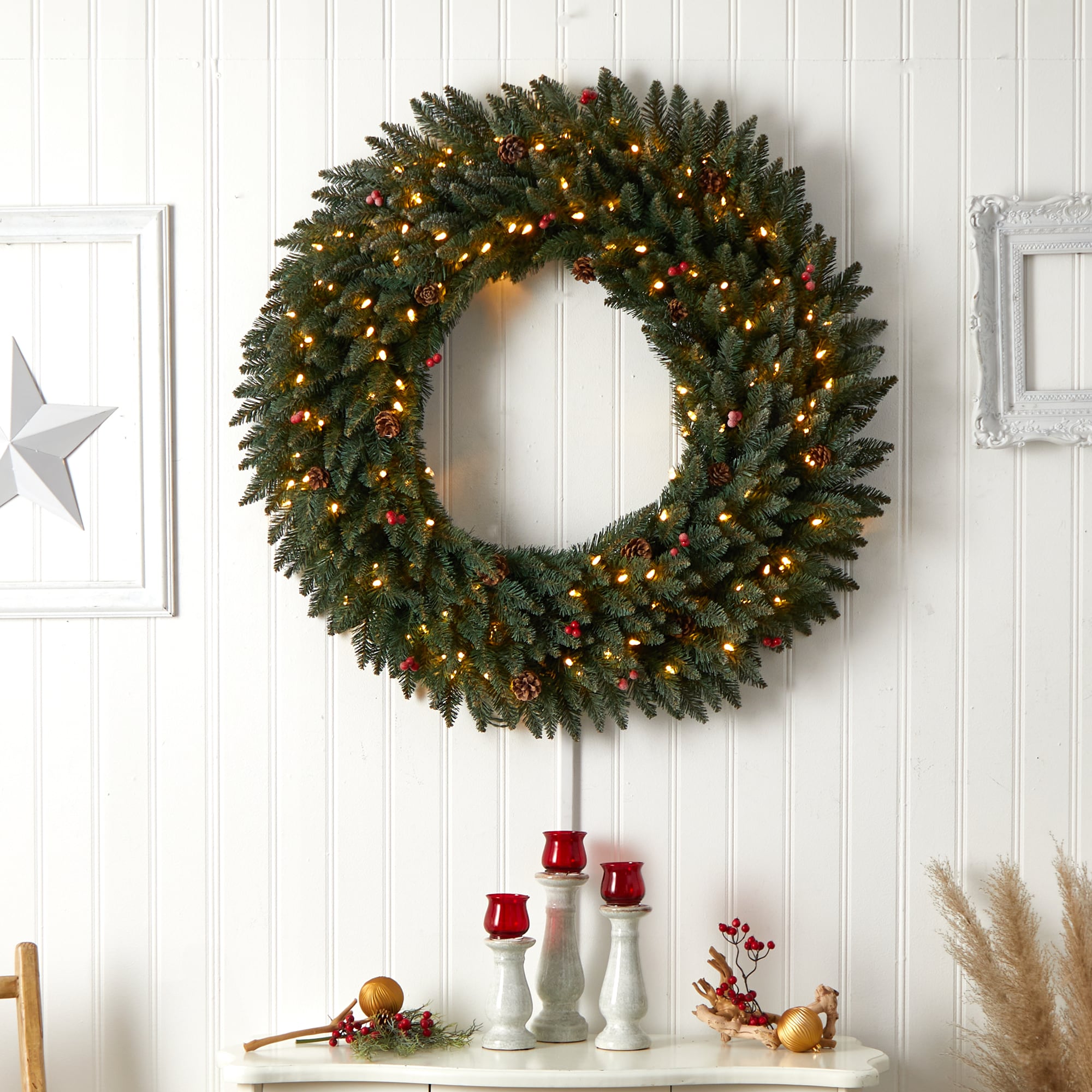 Nearly Natural W1286 Artificial-Christmas-Wreaths - View #7