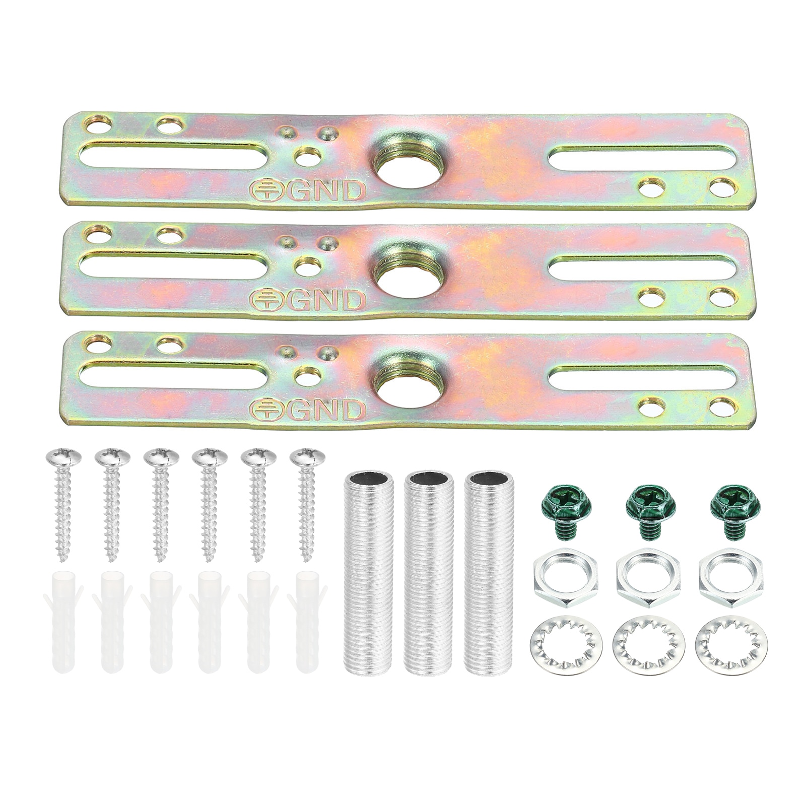 PATIKIL 4inch Ceiling Light Plate Kit 3pcs Light Crossbar Mounting Bracket Universal Lamp Fixture Hardware Set for Chandelier Wall Light Zinc Plated #S26031900UX3785