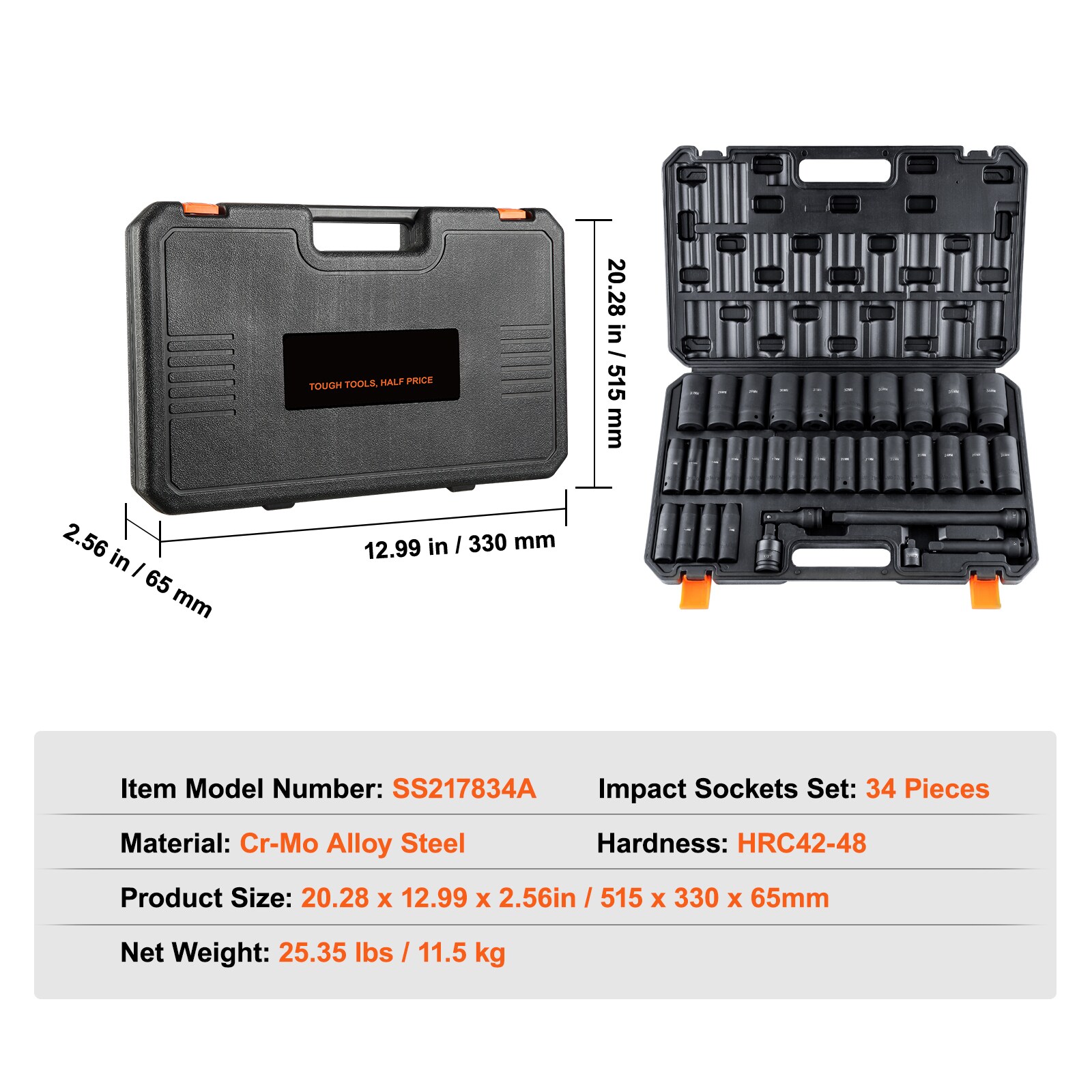 VEVOR SCCJTTZ12CRM03756V0 Impact-Socket-Sets - View #7