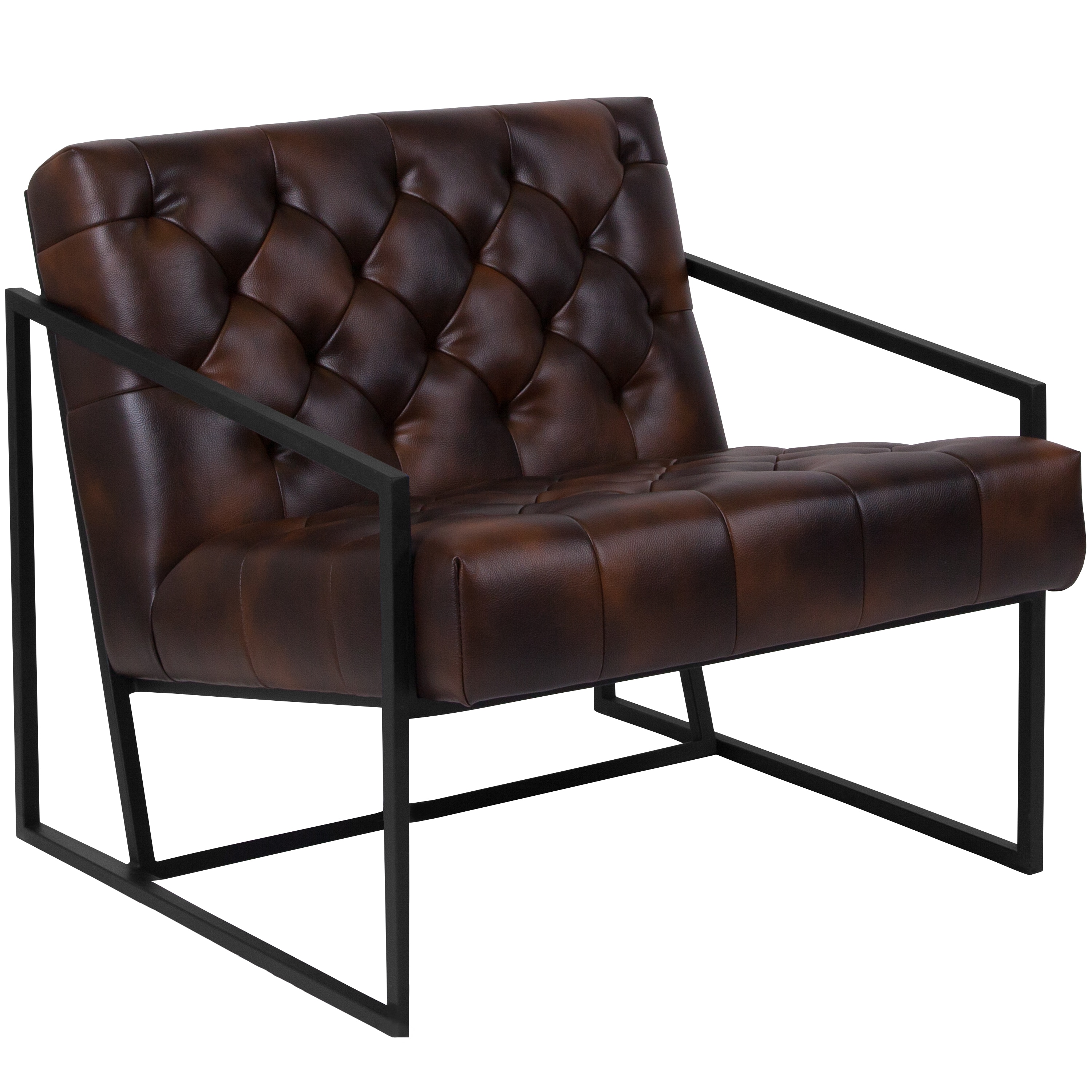Flash Furniture 889142221098 HERCULES Madison Modern Bomber Jacket Faux leather Accent Chair