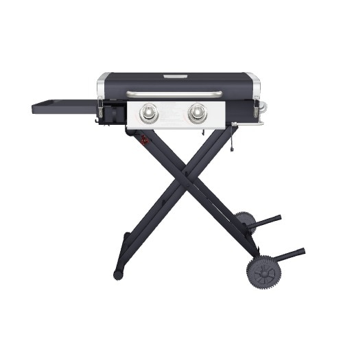 Blue Rhino Razor Griddle Black and Silver/Powder Coated 2-Burner Liquid Propane Gas Grill Blue Rhino Razor Griddle Black and Silver/Powder Coated 2-Burner Liquid Propane Gas Grill