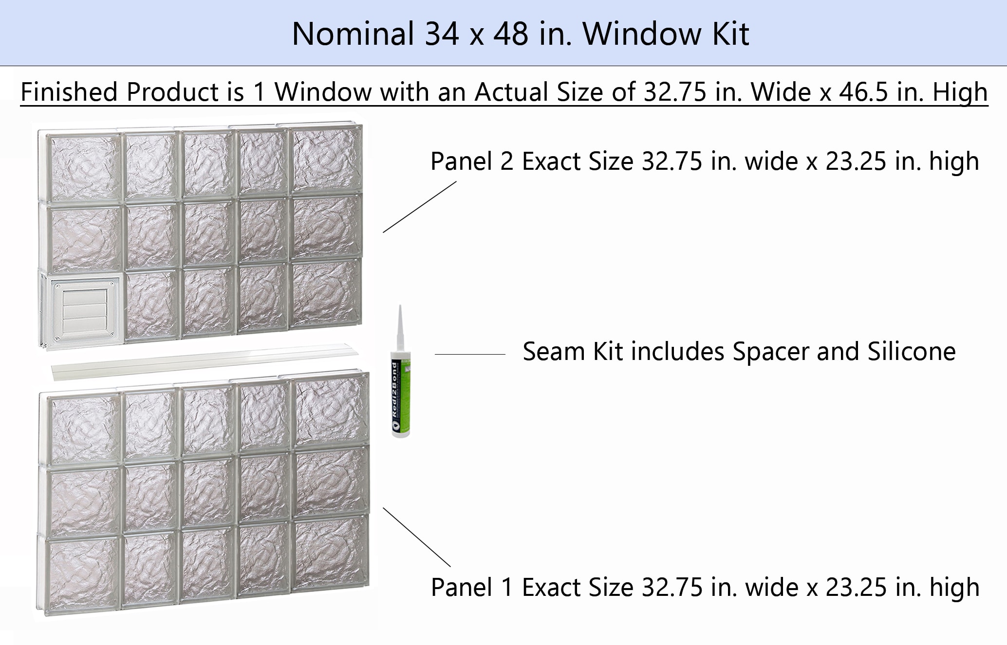 REDI2SET D3448IS Glass-Block-Windows - View #2
