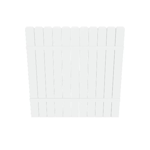 Freedom All American Dogear 6-ft H x 6-ft W White Privacy Vinyl Fence Panel (Assembled)