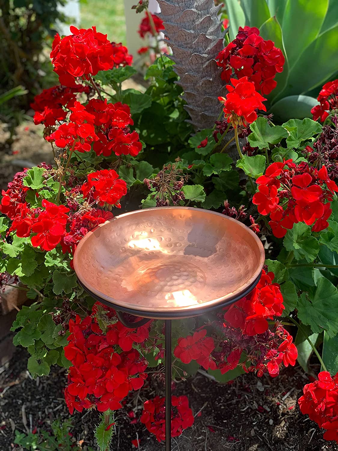 Monarch Abode Monarch Pure Copper Hand Hammered Hanging Bird Bath 17065 -  The Home Depot