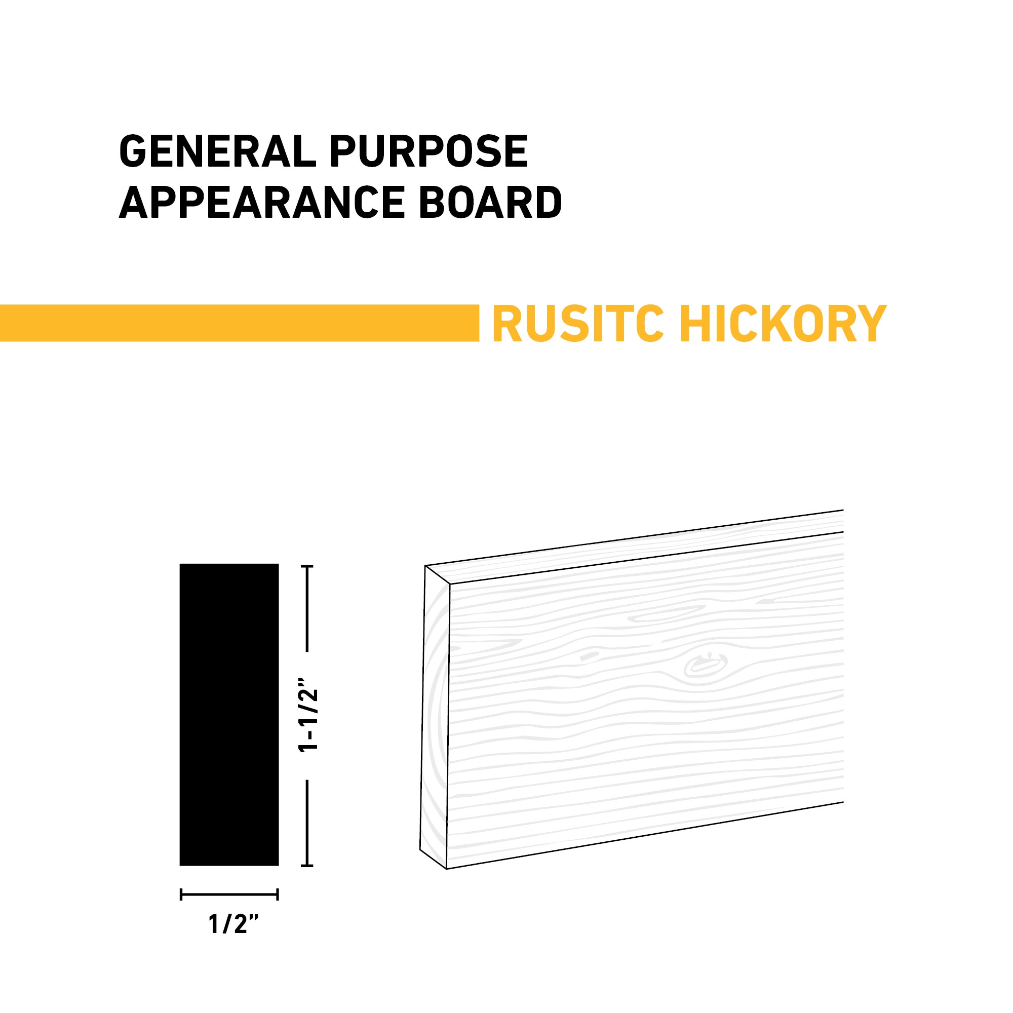 Ornamental Mouldings BRDRUS 1-2X2X4HICK Appearance-Boards - View #2