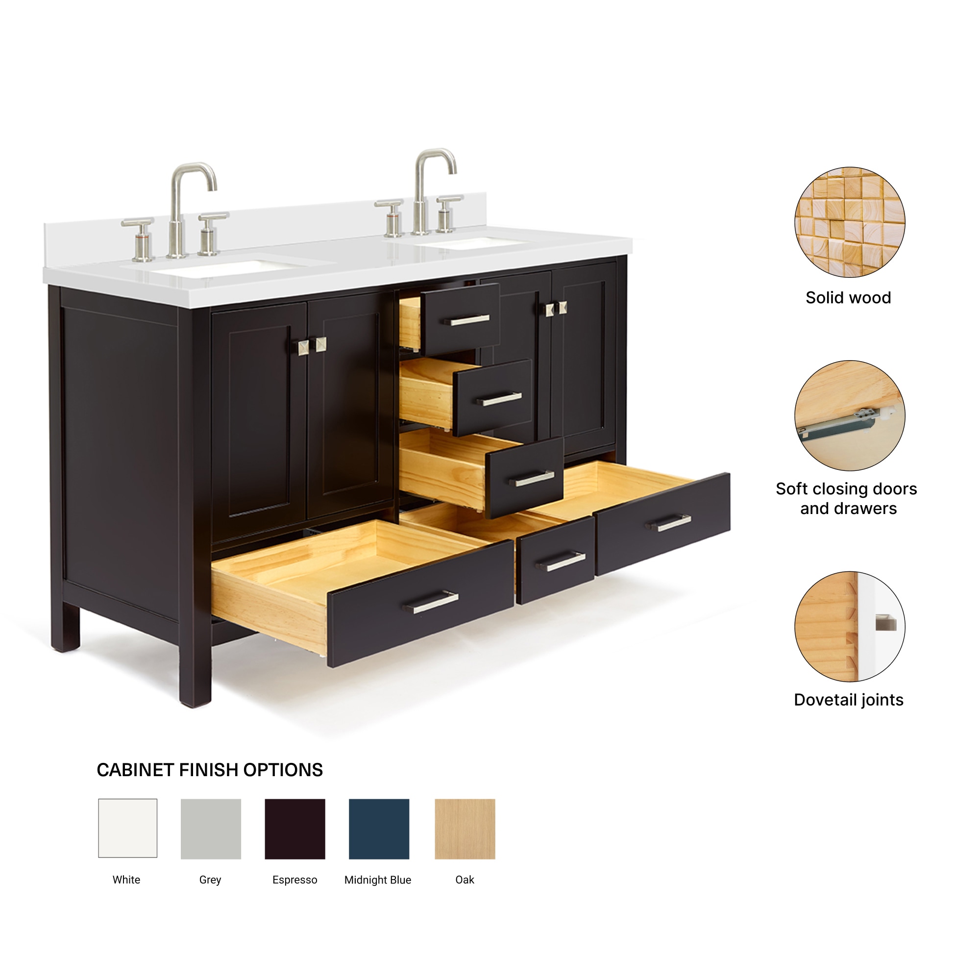 ARIEL A061DWQRVOESP Bath-Vanity-Combo - View #5