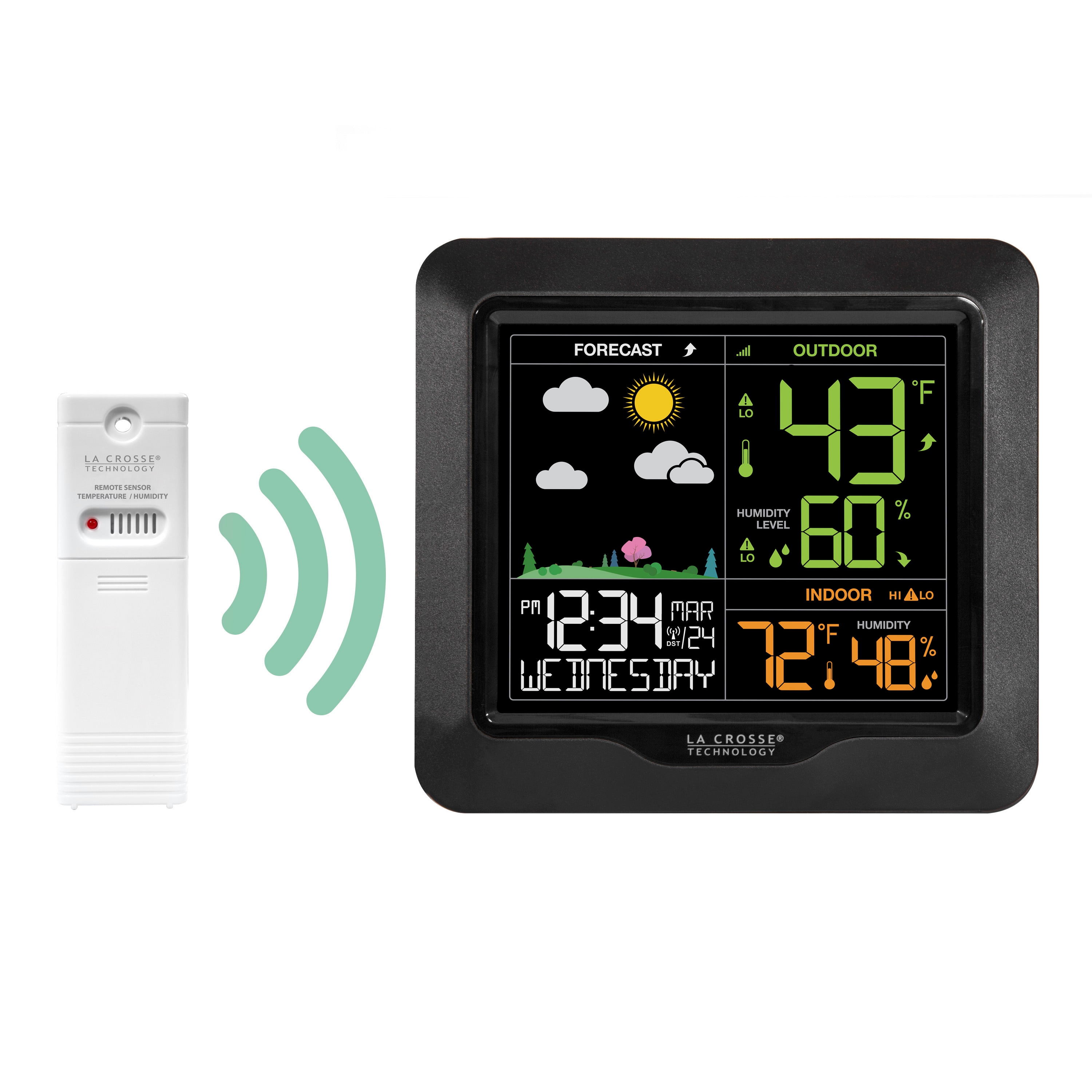 Jumbo Color Display Weather Station with Wireless Outdoor Remote