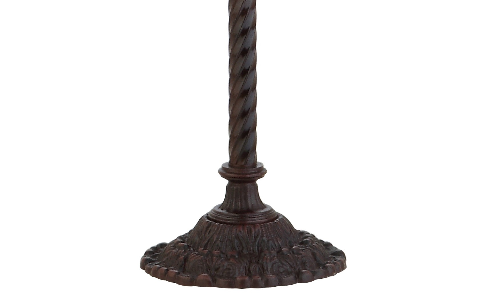 Davis Tiffany-Style 70" Bronze Torchiere with Multicolor Stained Glass
