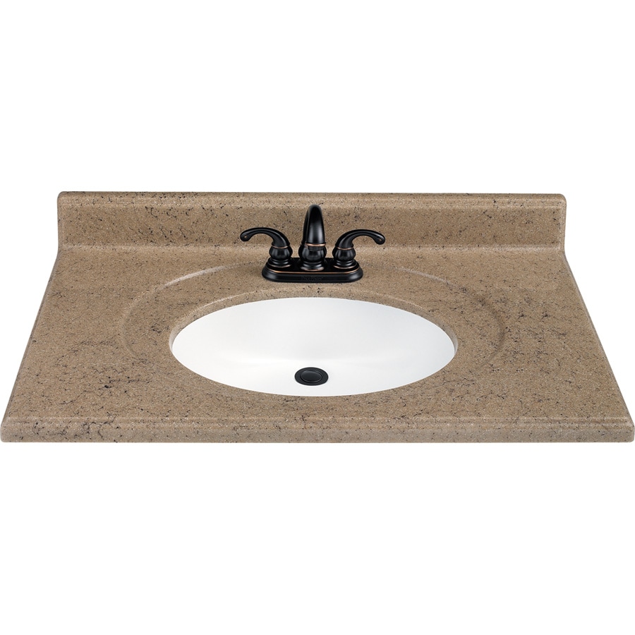  HP237-KONS3-SS 37-in Kona Solid Surface Integral Single Sink Bathroom Vanity Top