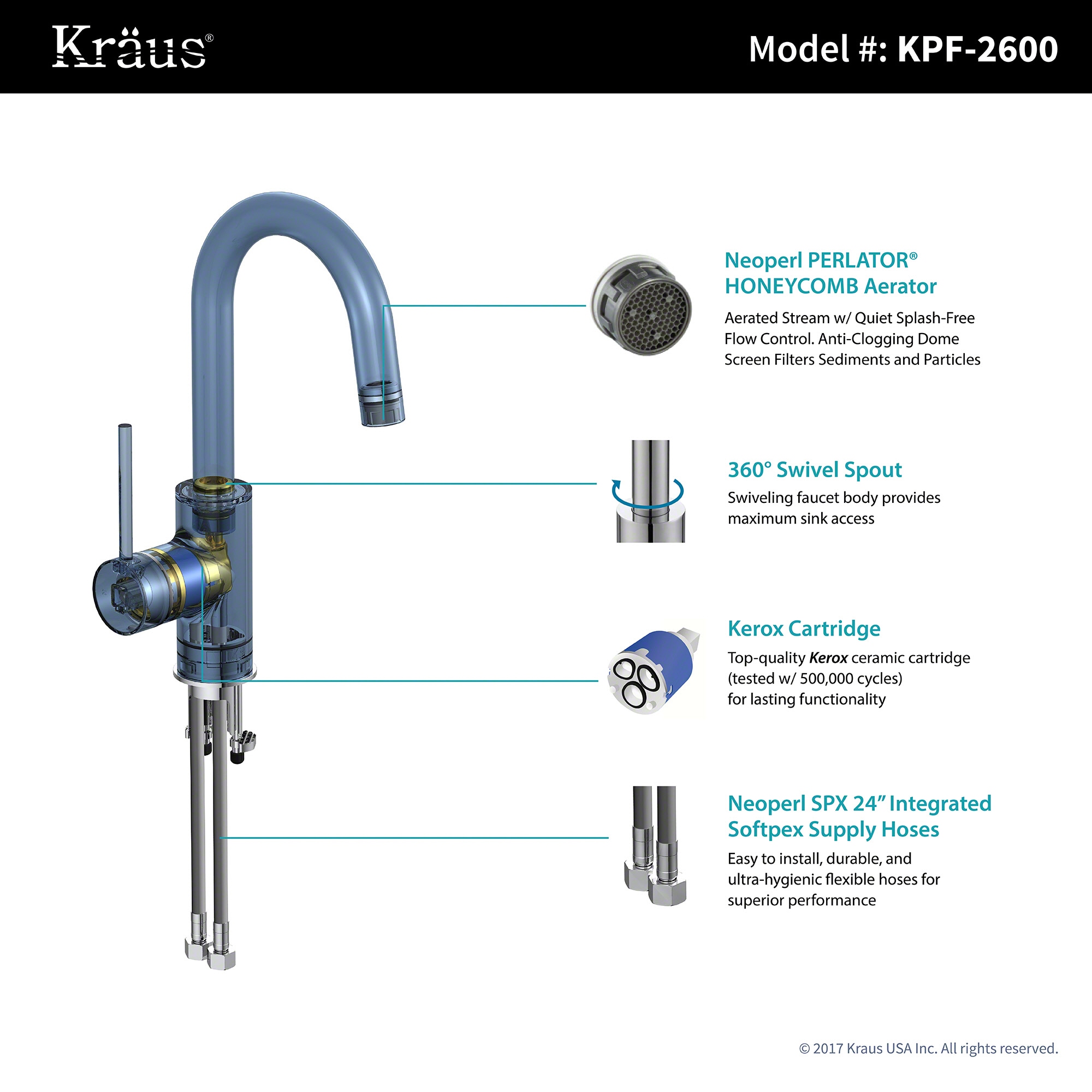 Kraus Oletto Spot Free Stainless Steel Single Handle Bar And Prep   62485250 