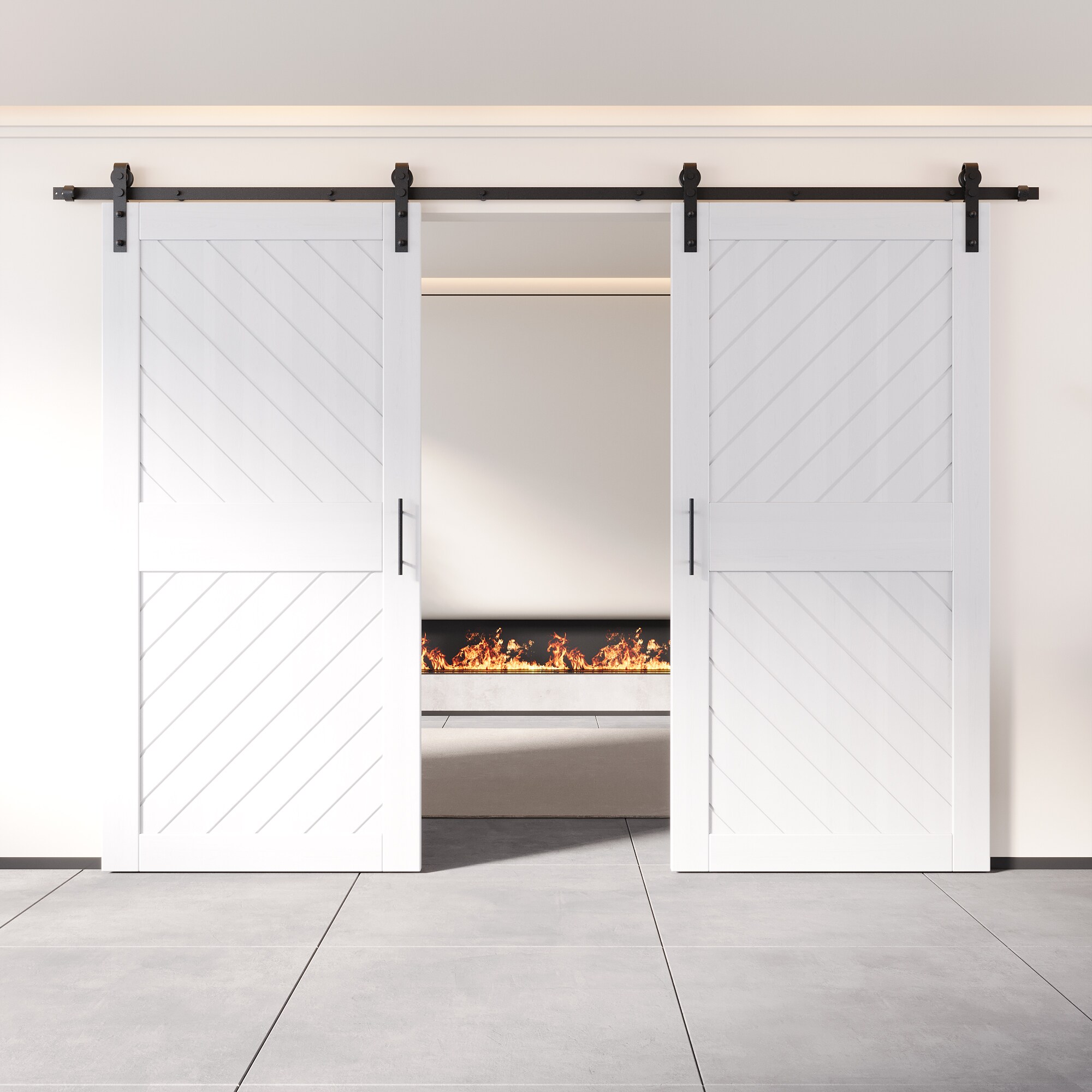 HOMACER YT2H132C-XT4-3284-WH Barn-Doors - View #8