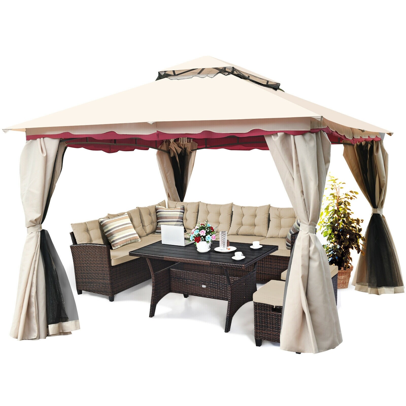 Forclover HBV-OP674 Wood-Resin-Gazebos - View #5