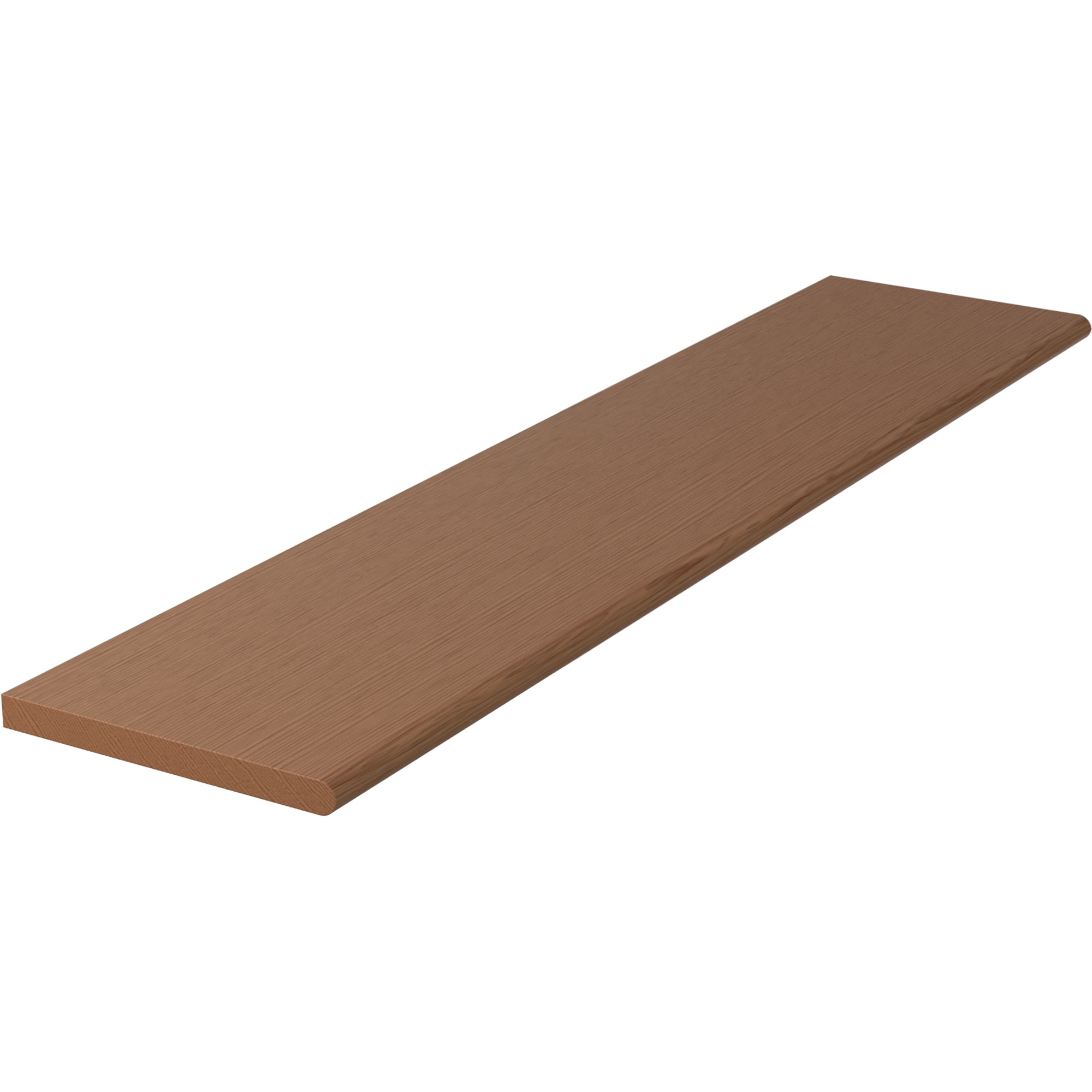 L.J. Smith Stair Systems 807011X48-WO 48-in x 11.5-in x 1-in Brown White oak No return Bullnose Stair Tread