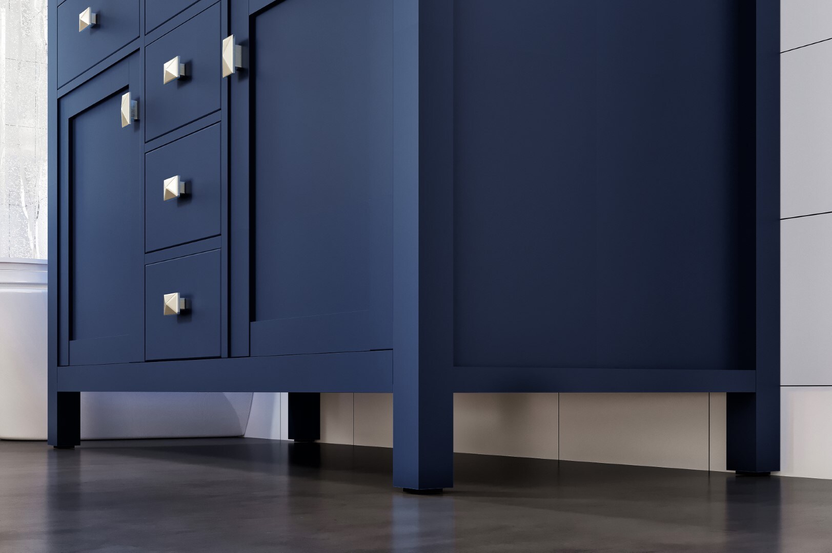 Artemis 48" Blue Solid Wood Double Sink Bathroom Vanity