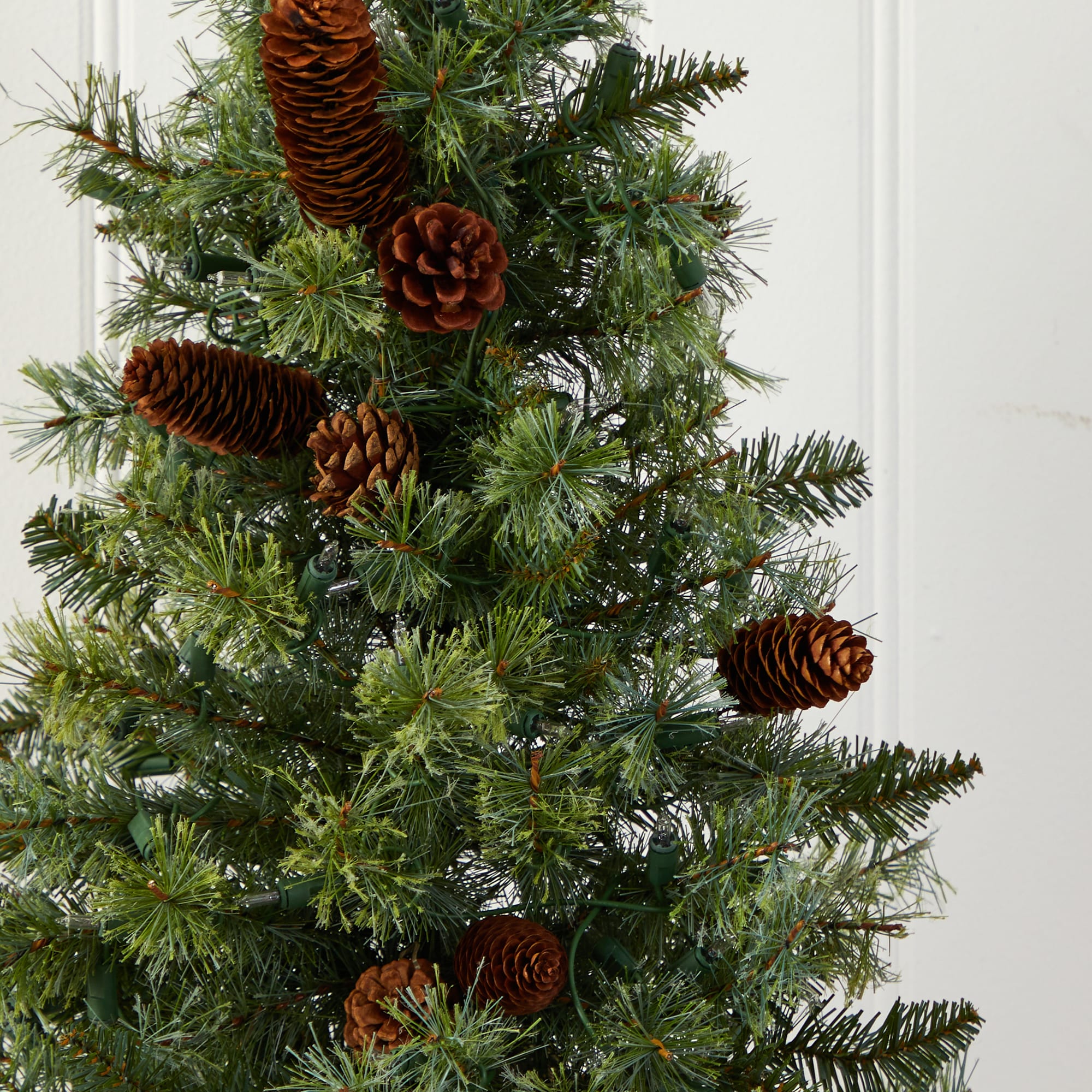 3ft White Pine Pre-Lit Artificial Christmas Tree with Clear Lights