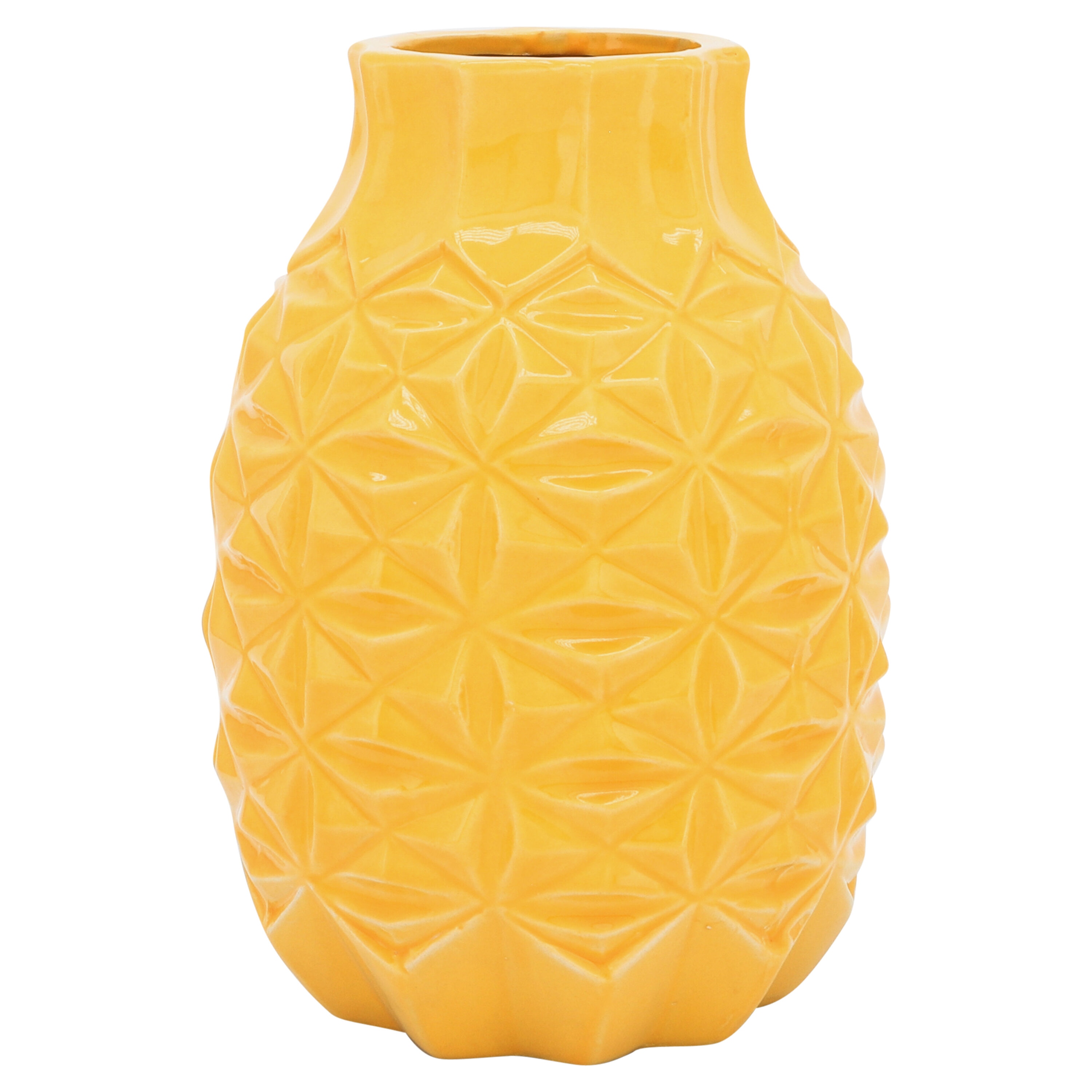 Sagebrook Home 13920-07 Yellow Ceramic Modern Sculpture