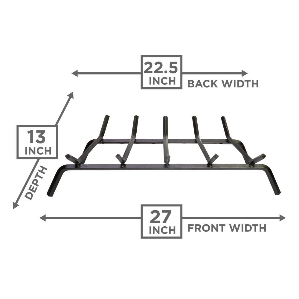 Style Selections 1/2-in Steel 23-in 5- Fireplace Grate in the