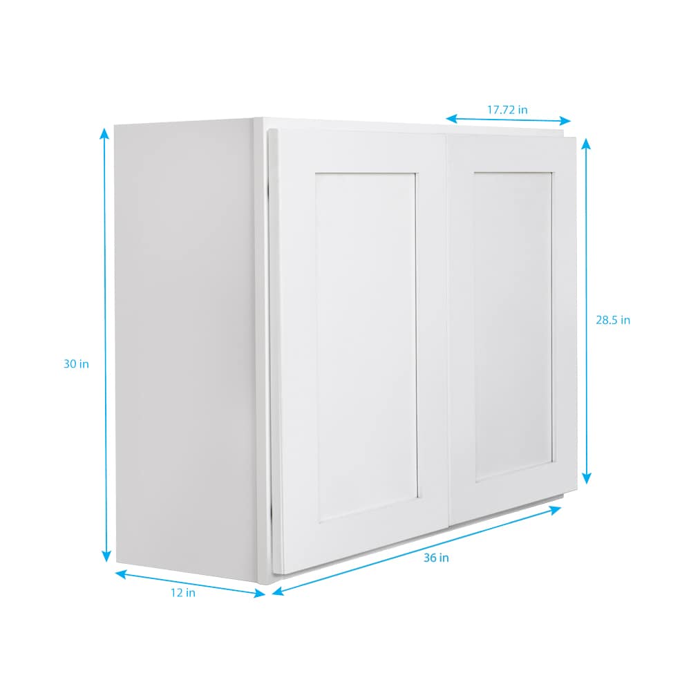 RELIABILT Fairplay 36-in W x 30-in H x 12-in D White Wall Ready To ...