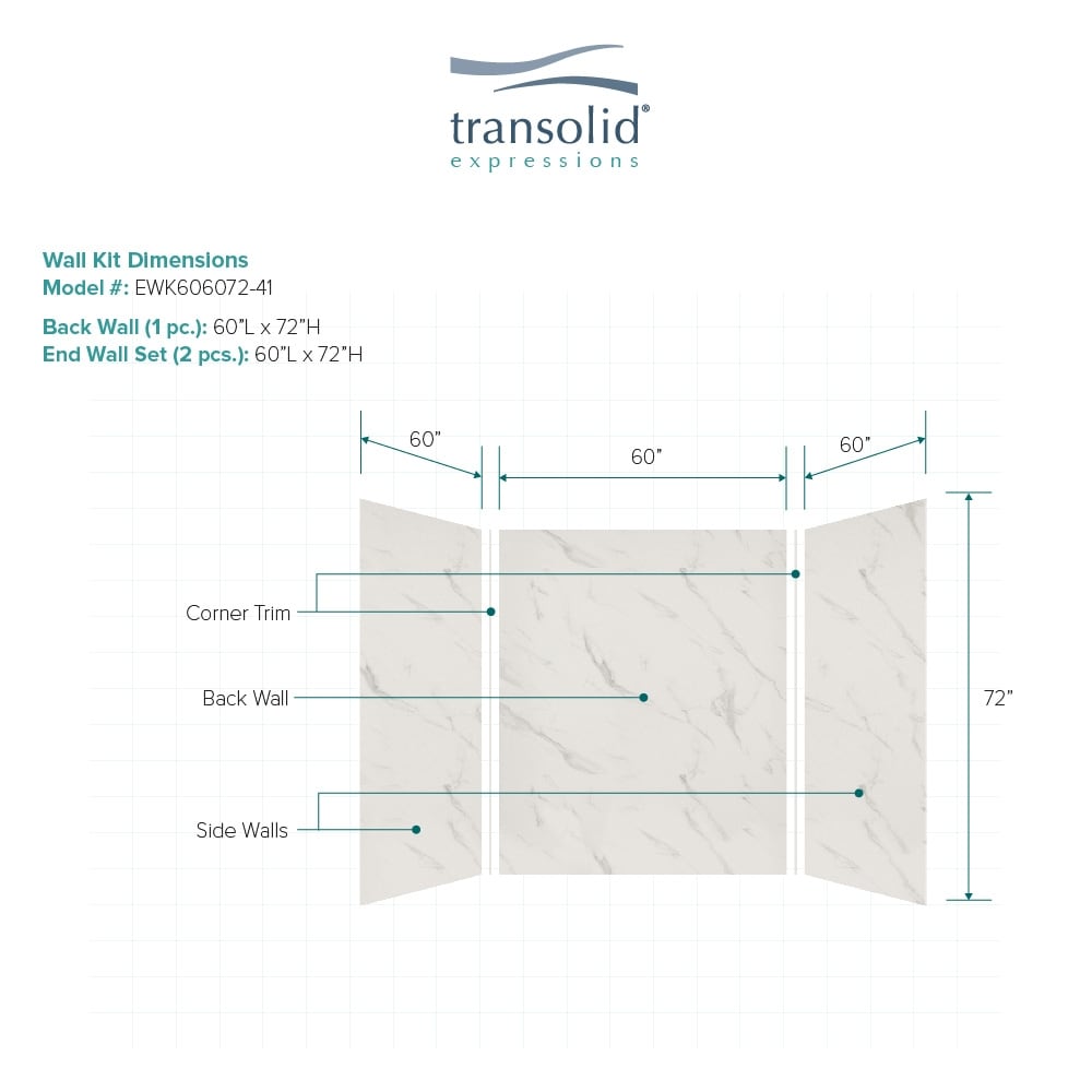 Transolid EWK606072-41 Shower-Wall-Surrounds - View #2