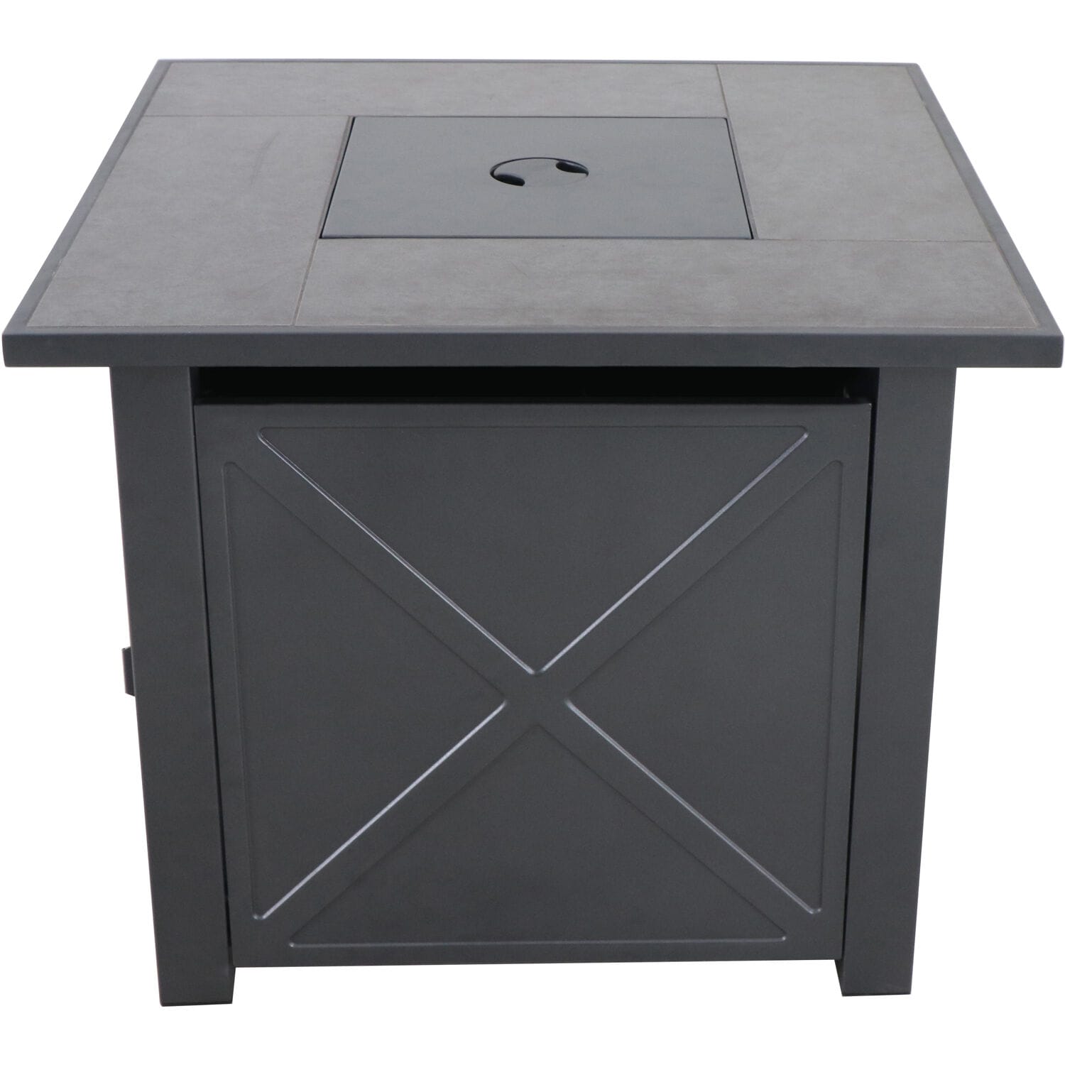 Hanover NAPLES1PCFP Naples 30.120-in W Light Gray Portable Steel Square Liquid propane Fire column