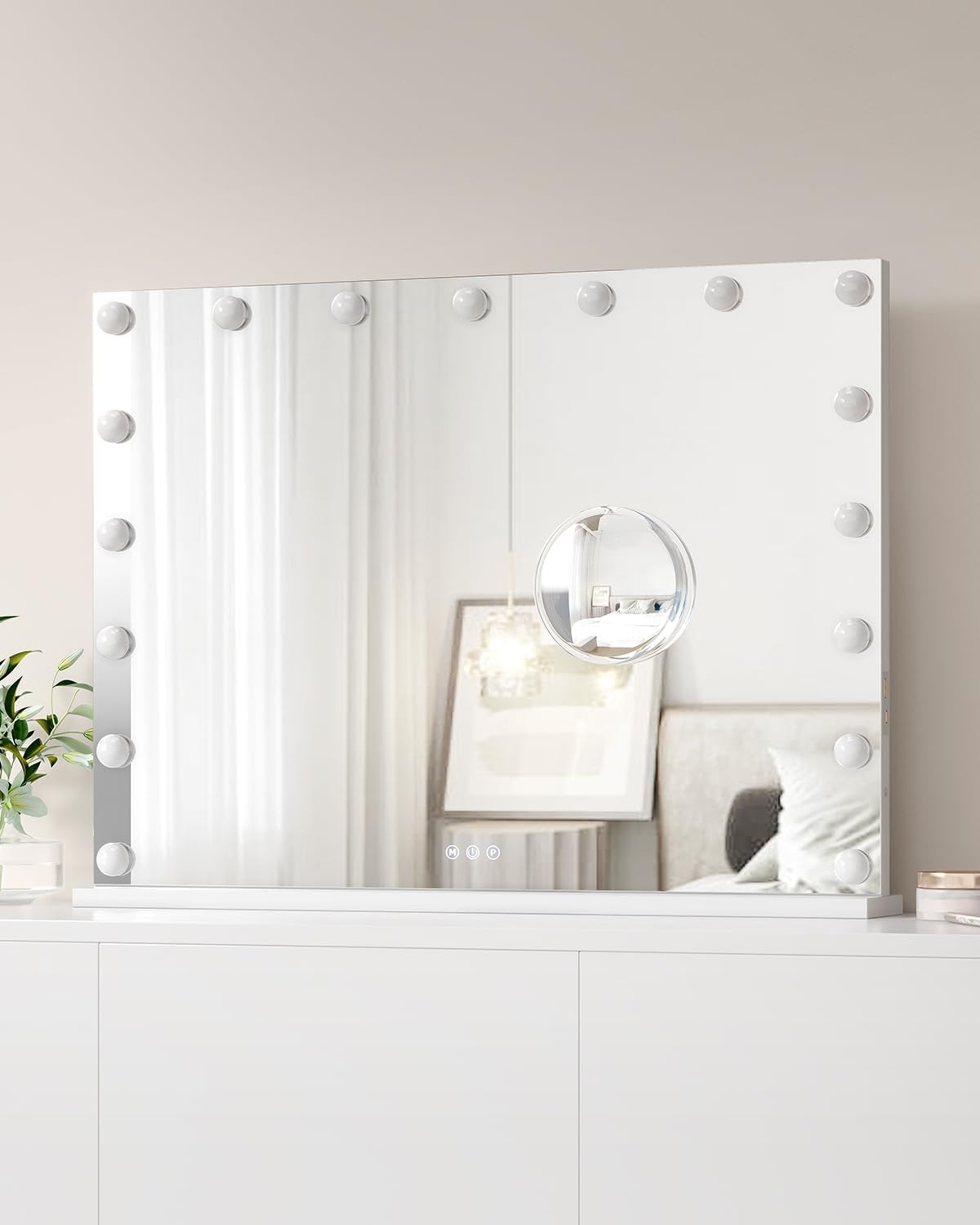DEXSO Vanity Mirror with Lights 32 x 24 Large Lighted Makeup Mirror