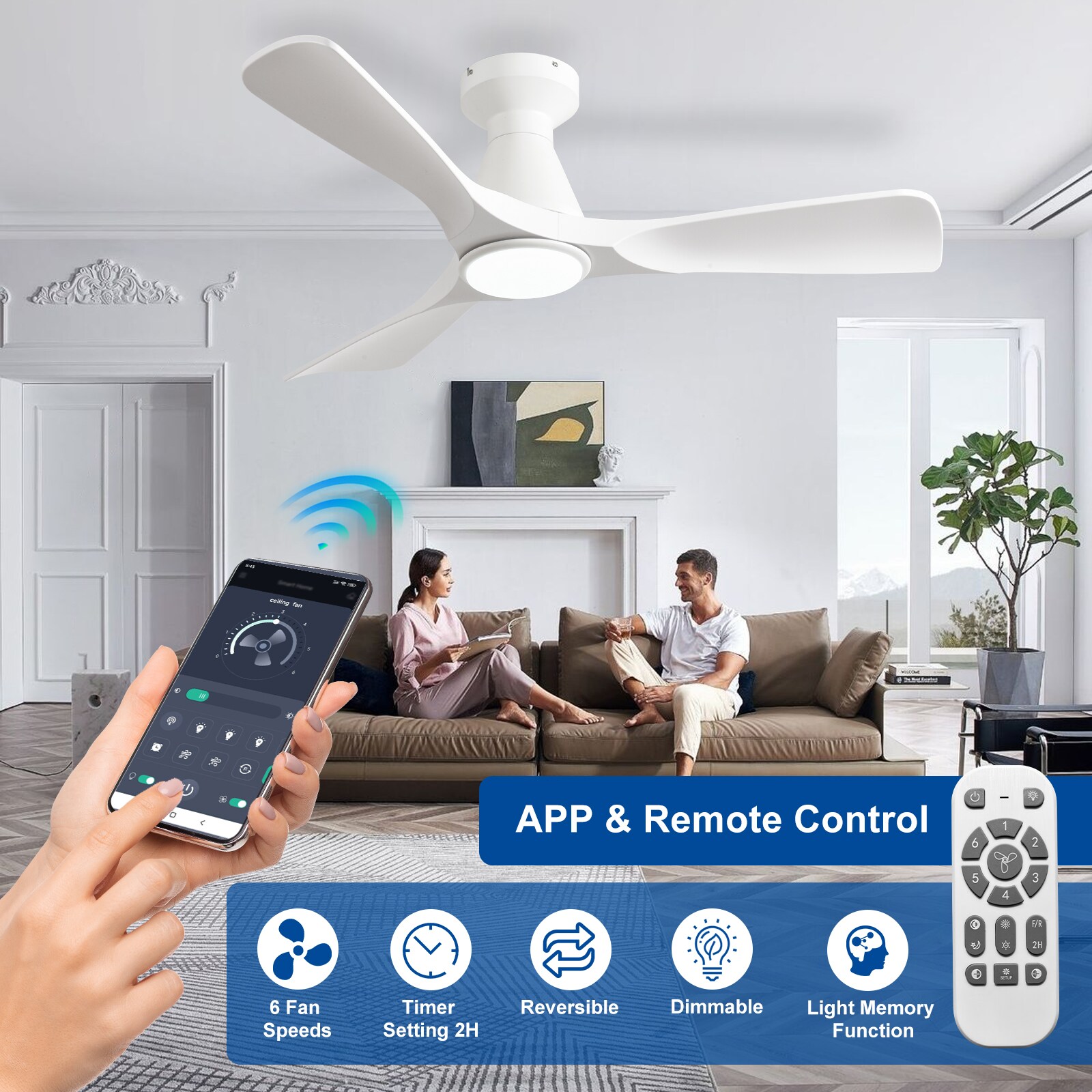 Depuley WS-FPZ186-18B-WH-LW Ceiling-Fans - View #7