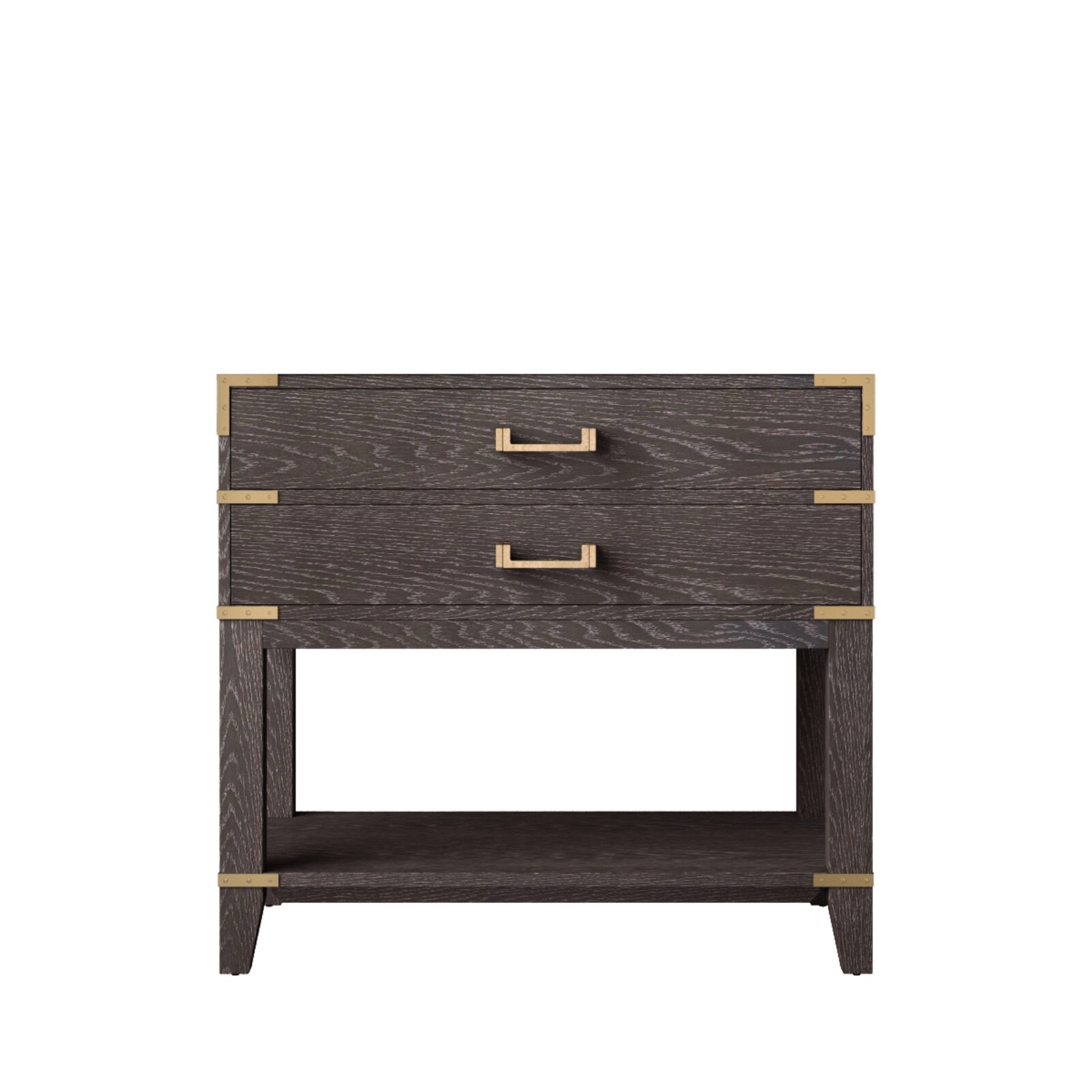 Lexora LVGR36SK000 Greenberg 36-in Brown Oak Bathroom Vanity Base Cabinet without Top