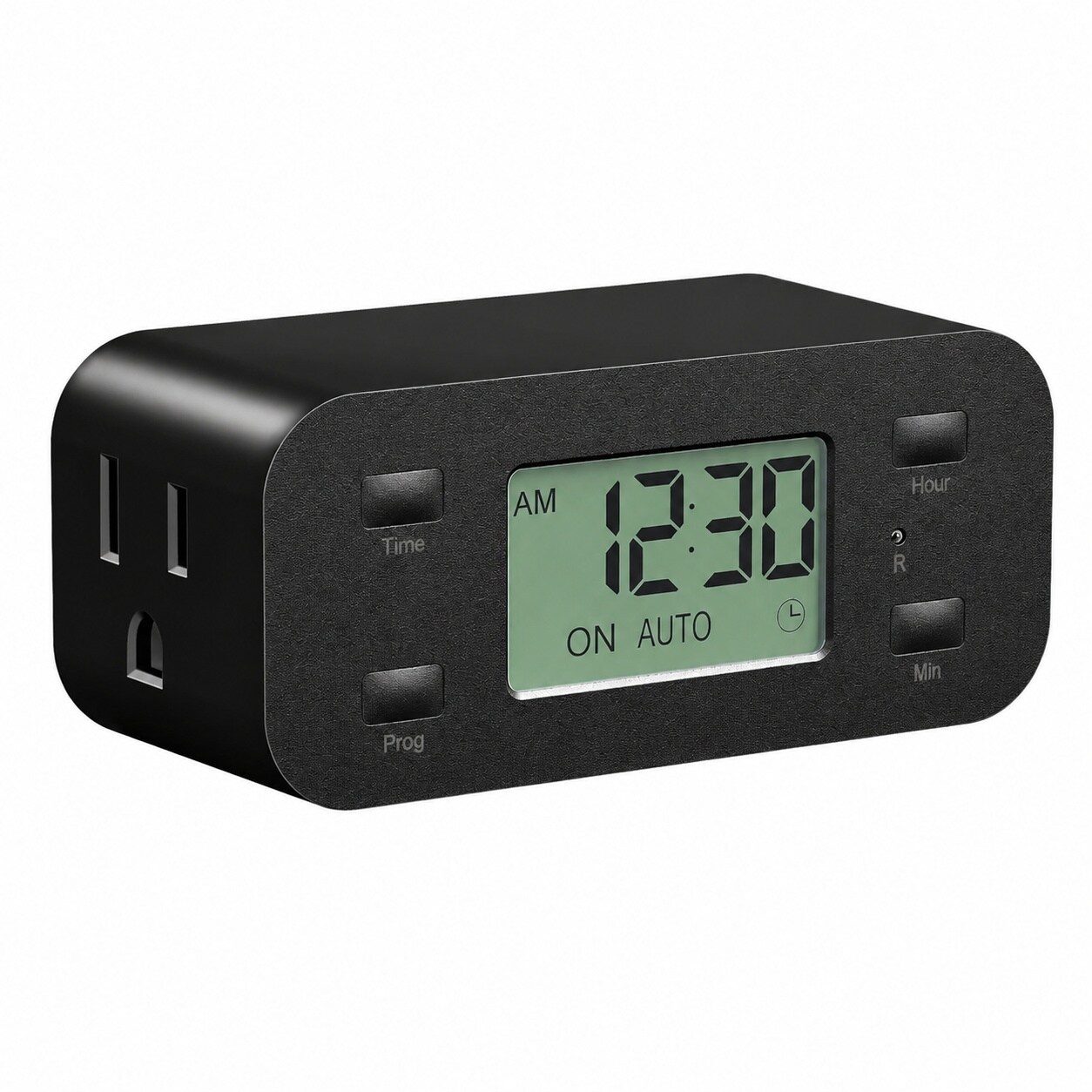 AKSCYZM 24 Hour Programmable Digital Timer Outlet with One Grounded ...