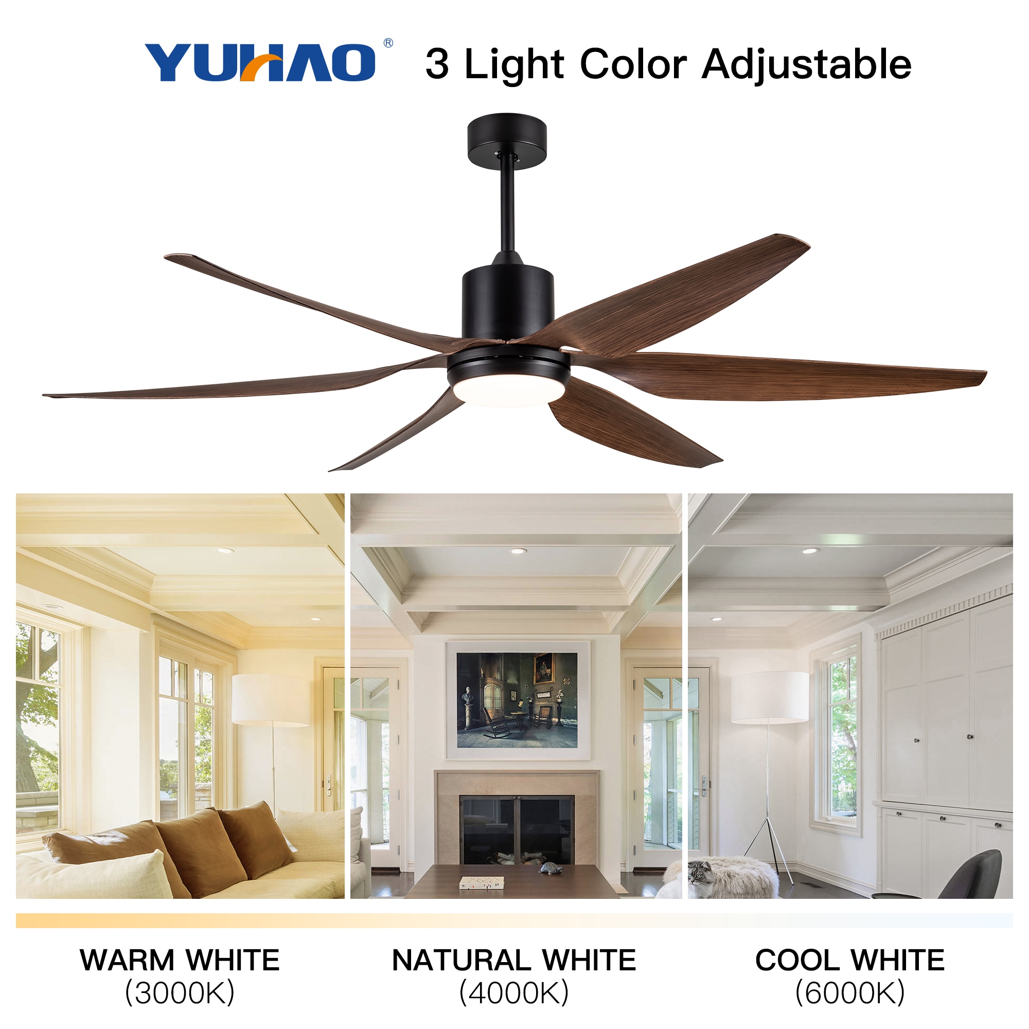 WELLFOR GYH52-1044-5WH Ceiling-Fans - View #5