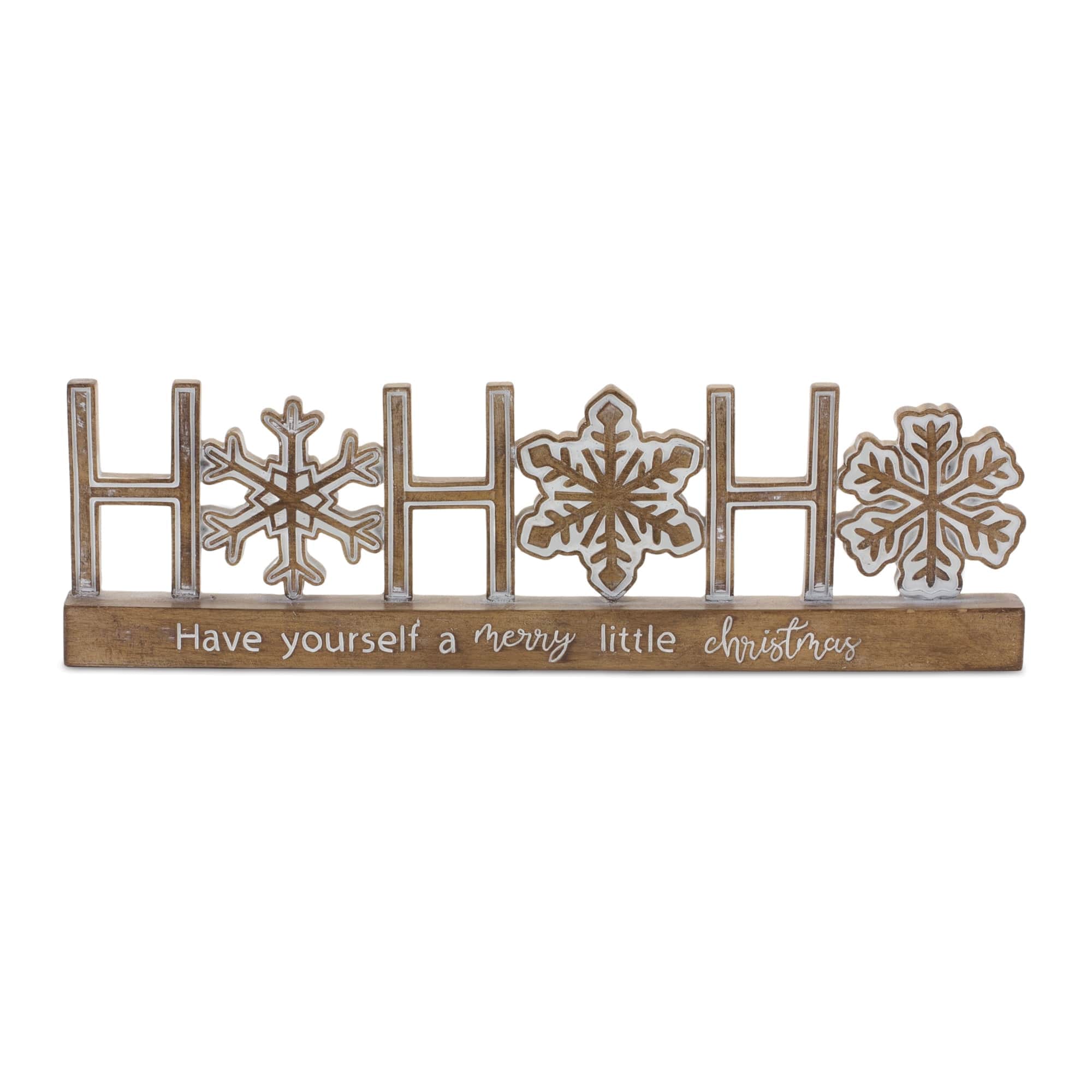 Melrose International 86578DS Ho Ho Ho Tabletop Sentiment Sign (Set of 2)