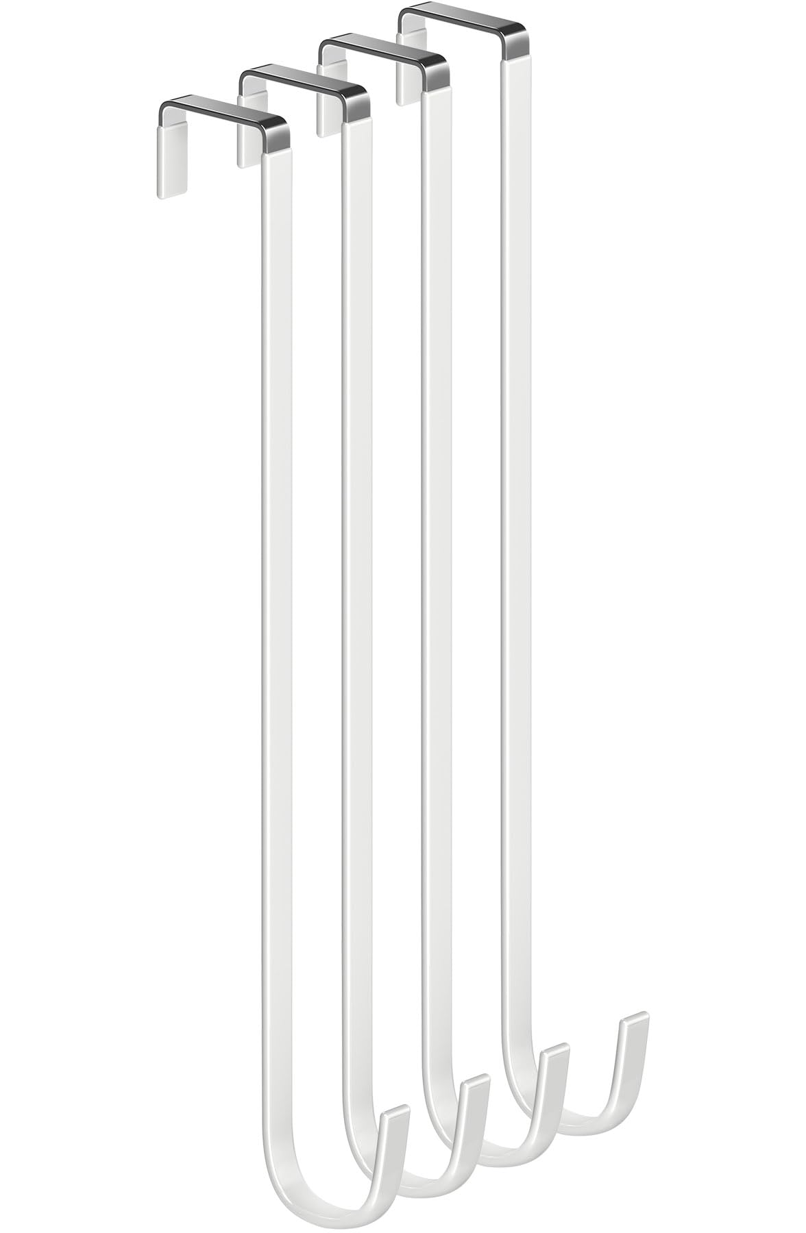 KIWDZFU Single Extra Long Over Door Steel Hooks 4 Pack Fits Doors Up To ...