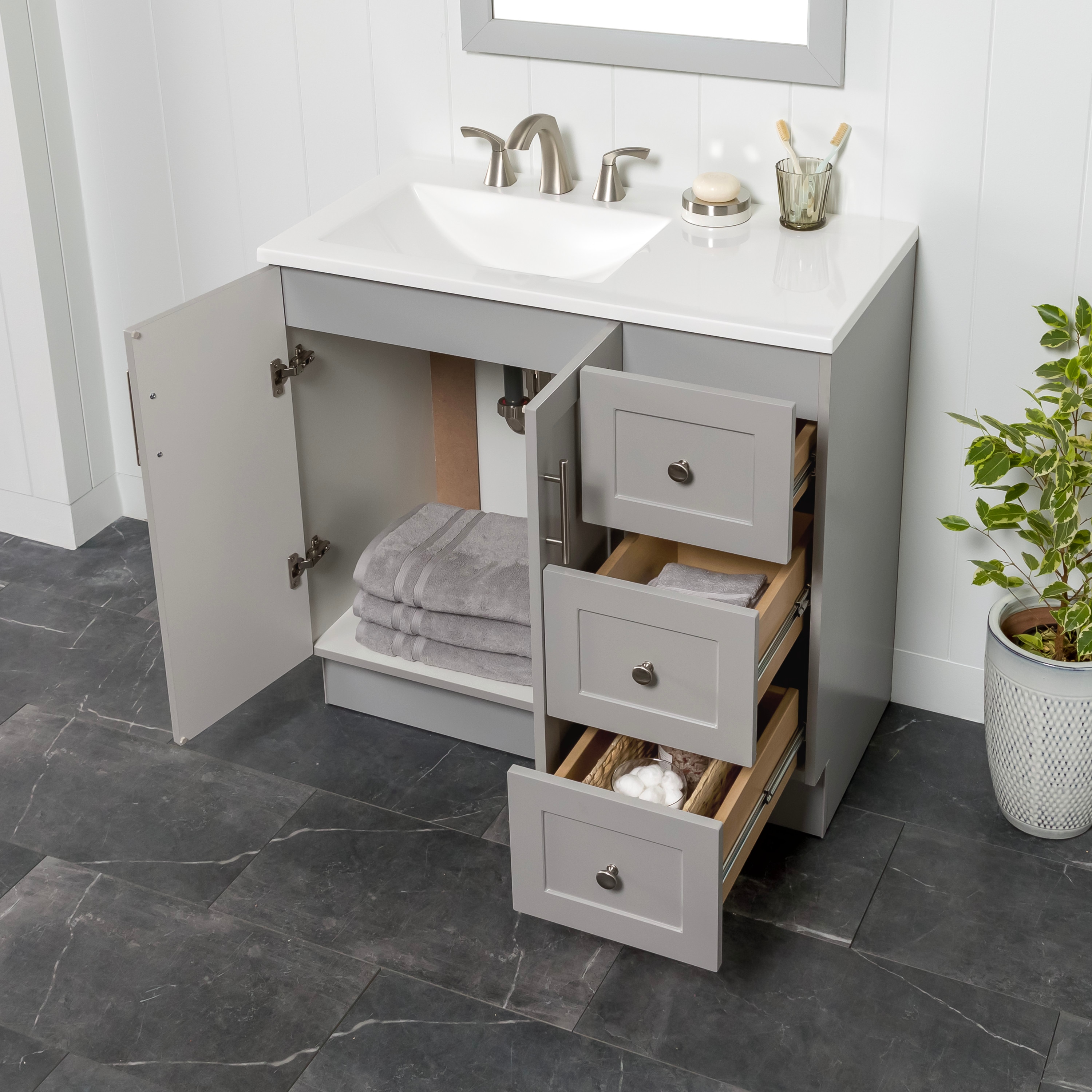 Project Source DV36P2-CY Bath-Vanity-Combo - View #3