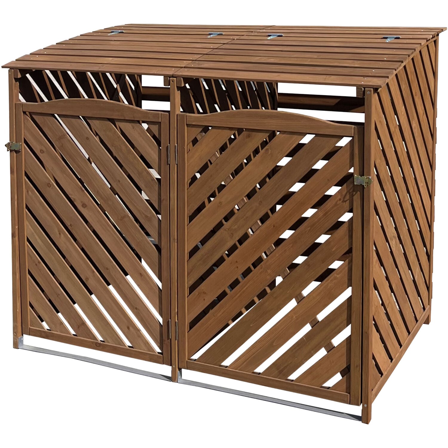 Hanover HANWS0104-BRN 3 x 5 Wood Outdoor Storage Shed with 2 Doors