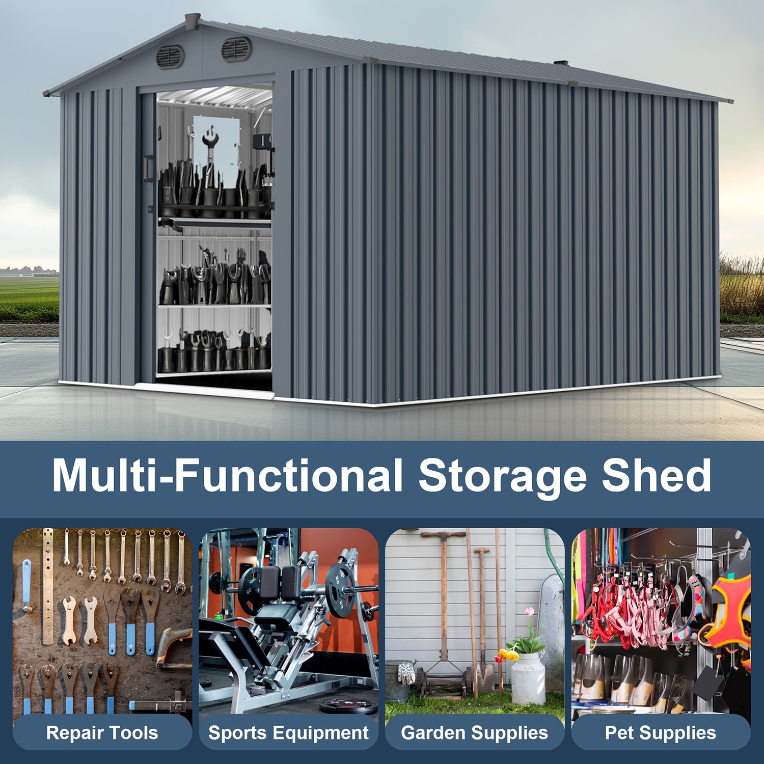 GZMR GZ-CA00019 Metal-Storage-Buildings-Sheds - View #6