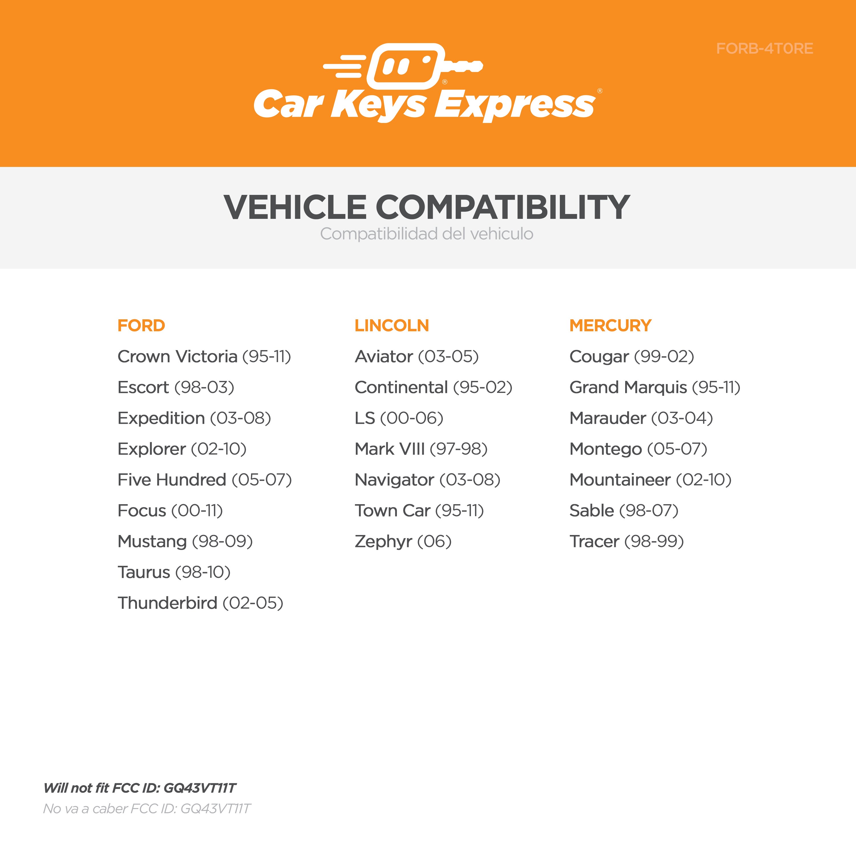 Car Keys Express FORB-4T0RE Key-Accessories - View #2