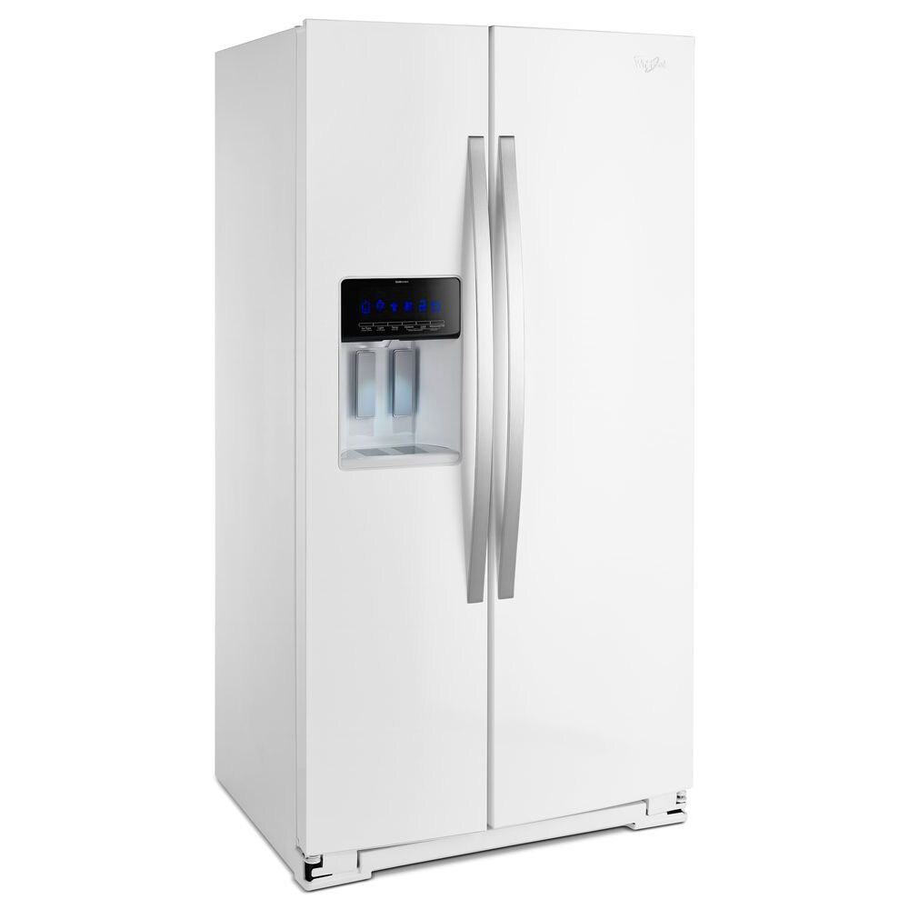 Whirlpool 19.9cu ft Counterdepth SidebySide Refrigerator with Ice Maker (White Ice) at