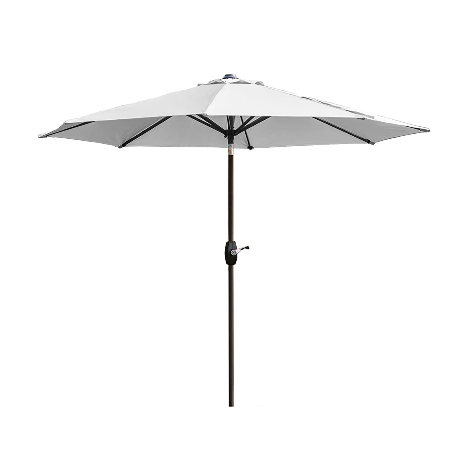 Westin Furniture 9806012 9-ft Steel White Push-button Tilt Garden Patio Umbrella