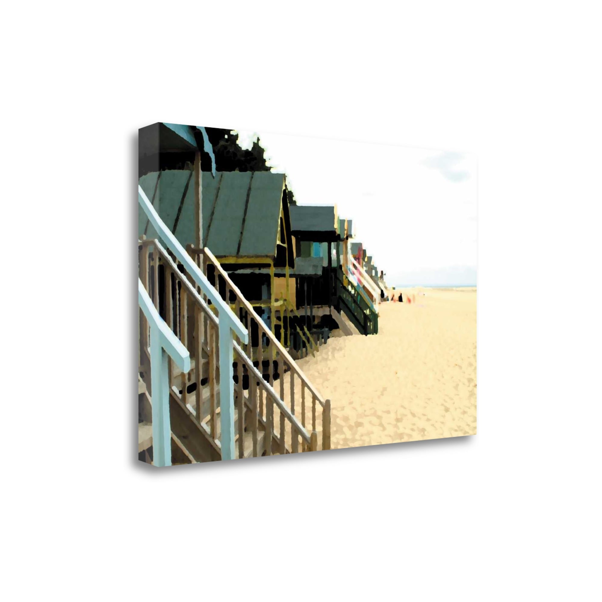 Tangletown Fine Art SBSY1114-3926C Beach Hut Ii Stuart Roy 26-in H x 39-in W Coastal Print on Canvas