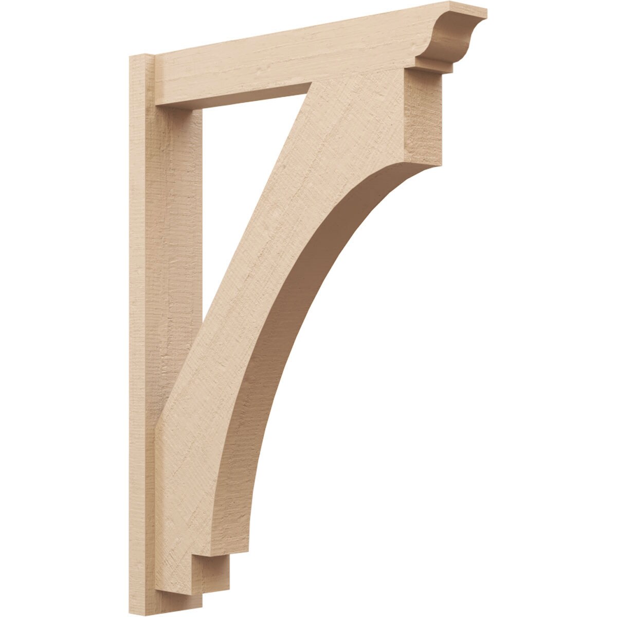 Ekena Millwork 2132071 Timberthane Rough Cedar Faux Wood Imperial Traditional Outlooker 6-in W x 32-in D x 44-in H Primed Tan