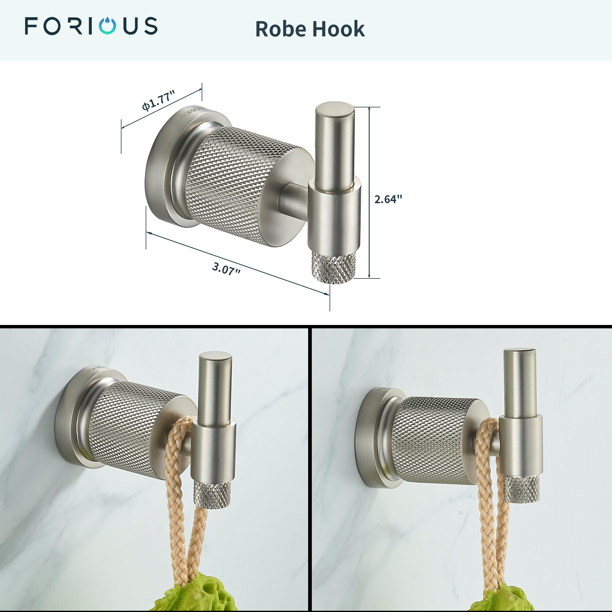 FORIOUS LL19011BN4C Decorative-Bath-Hardware-Kits - View #8