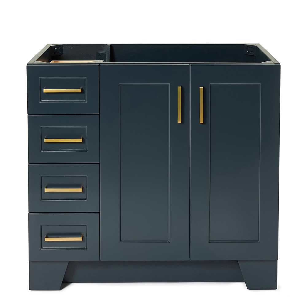 ARIEL Q036S-R-BC-MNB Taylor 36-in Midnight Blue Bathroom Vanity Base Cabinet without Top
