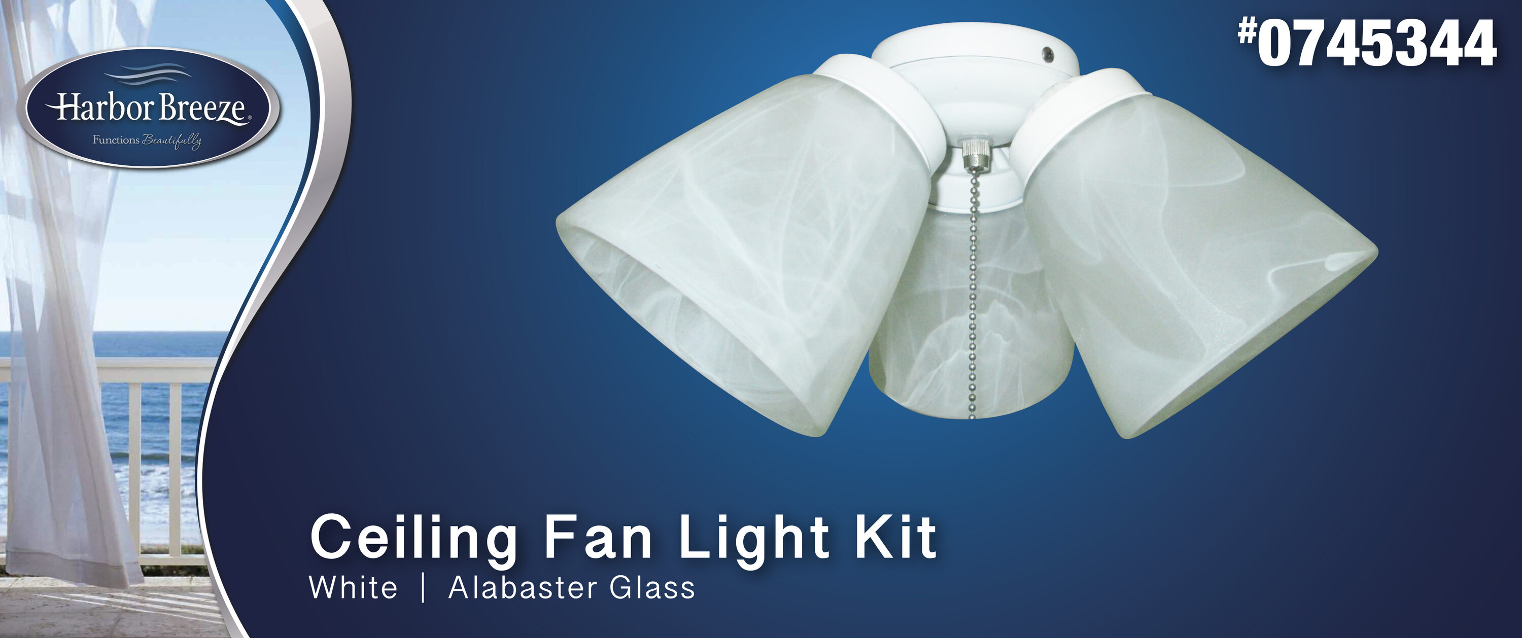 Harbor Breeze LKL635LW-W Ceiling-Fan-Blade-Arms - View #3