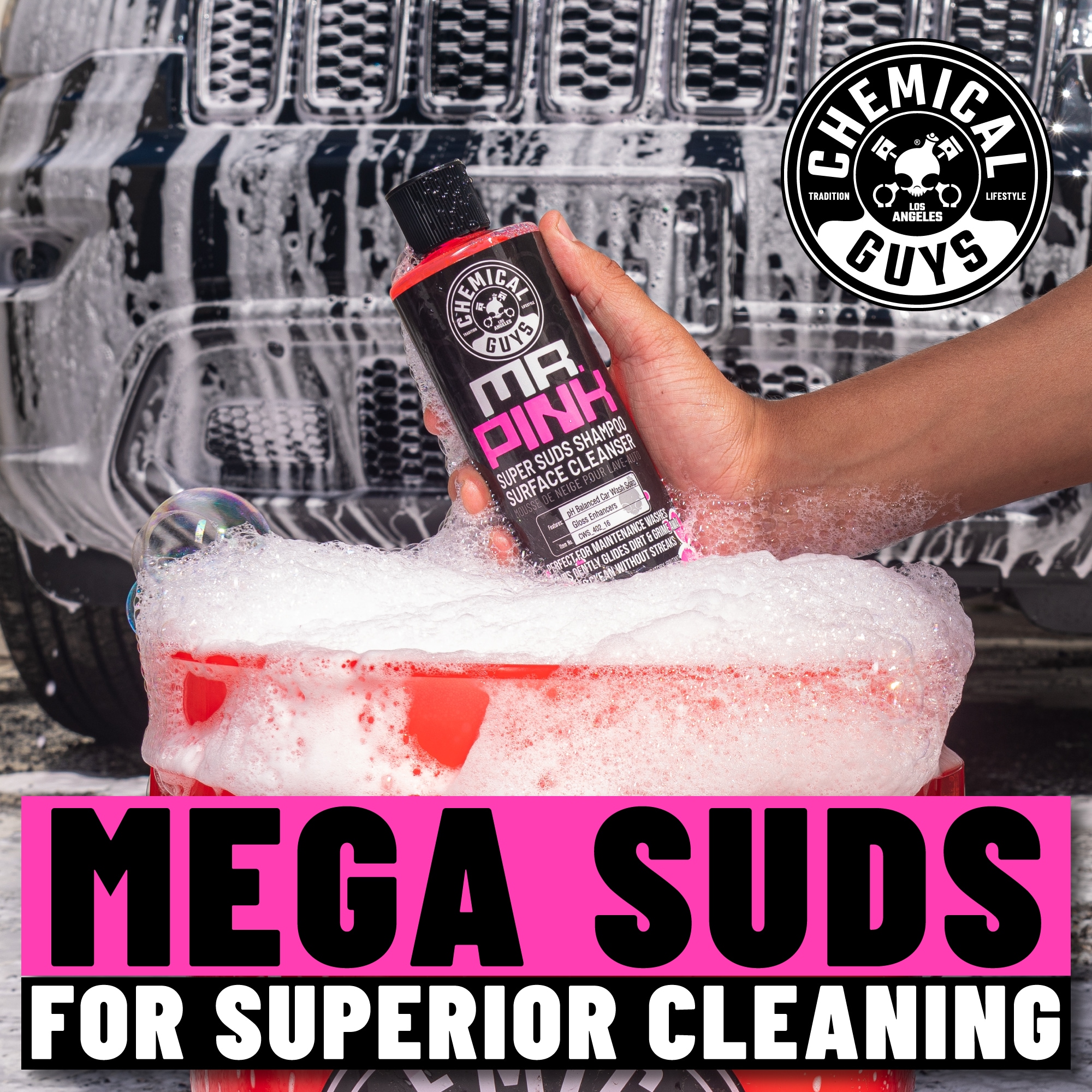 Chemical Guys: (64 Oz)Mr. Pink Car Shampoo — Grade A Detailing